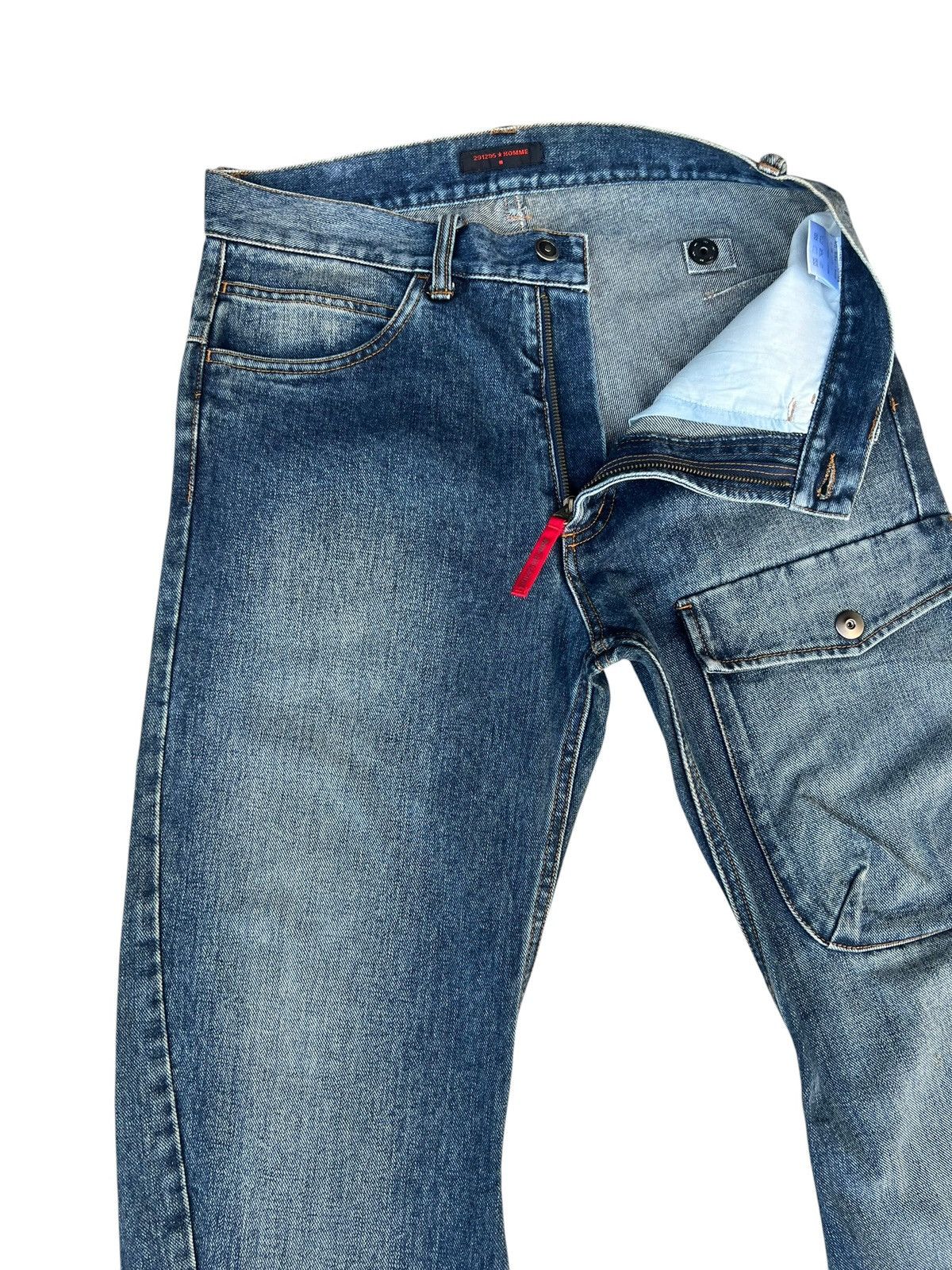 291295=Homme 291295 HOMME Cargo Denim Flare Jeans Size US 30 / EU 46 - 8 Thumbnail