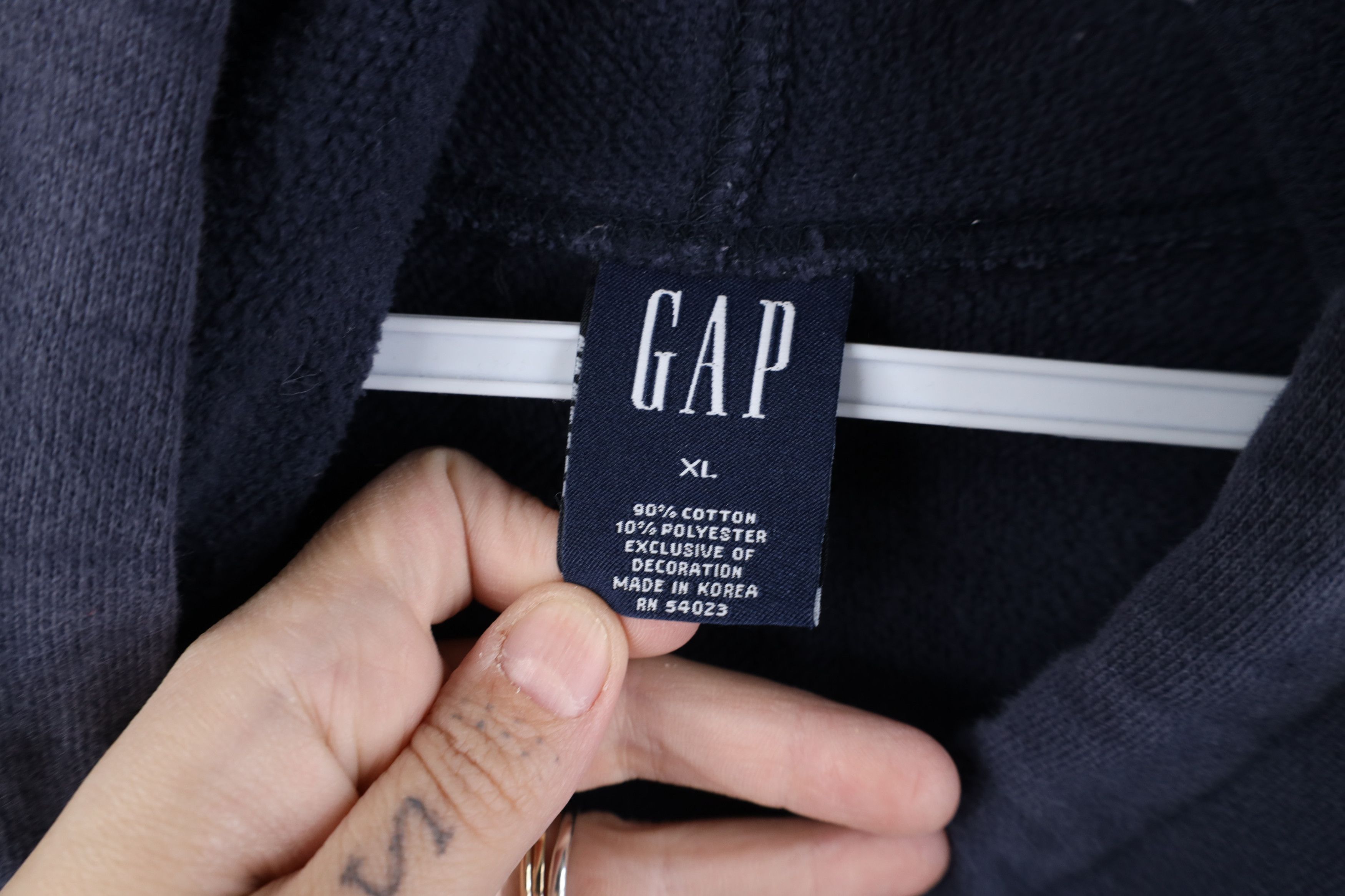 Gap Vintage Y2K Gap Heavyweight Reverse Weave Hoodie Sweatshirt Size US XL / EU 56 / 4 - 11 Thumbnail