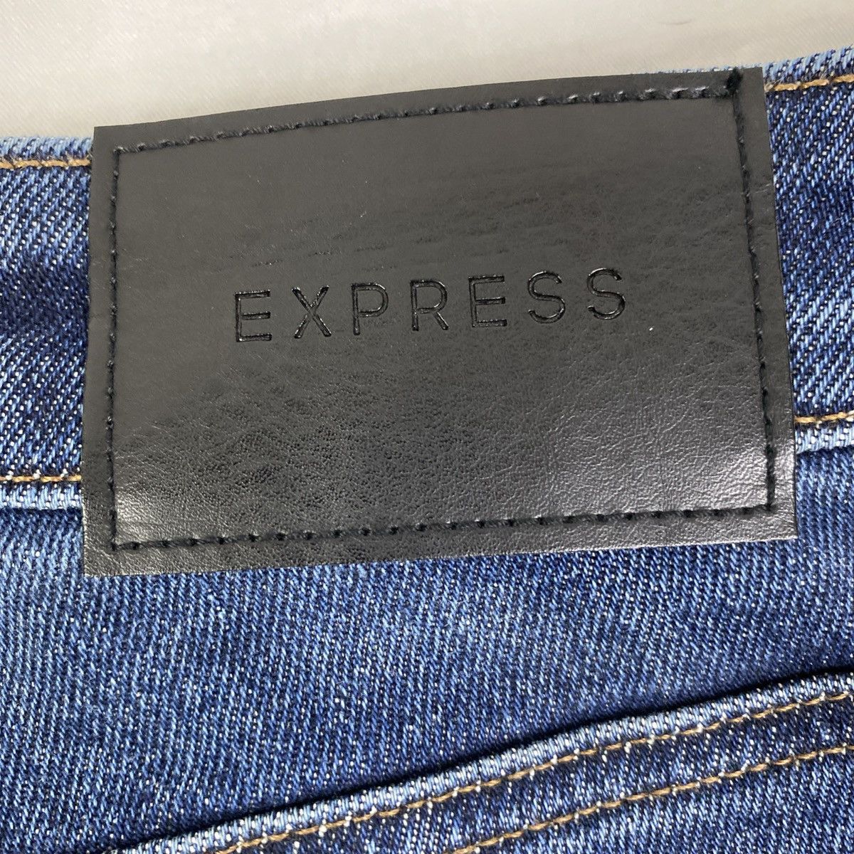 Express Express Slim Straight Men's Jeans Dark Wash 33x32 NWT Size US 33 - 6 Thumbnail