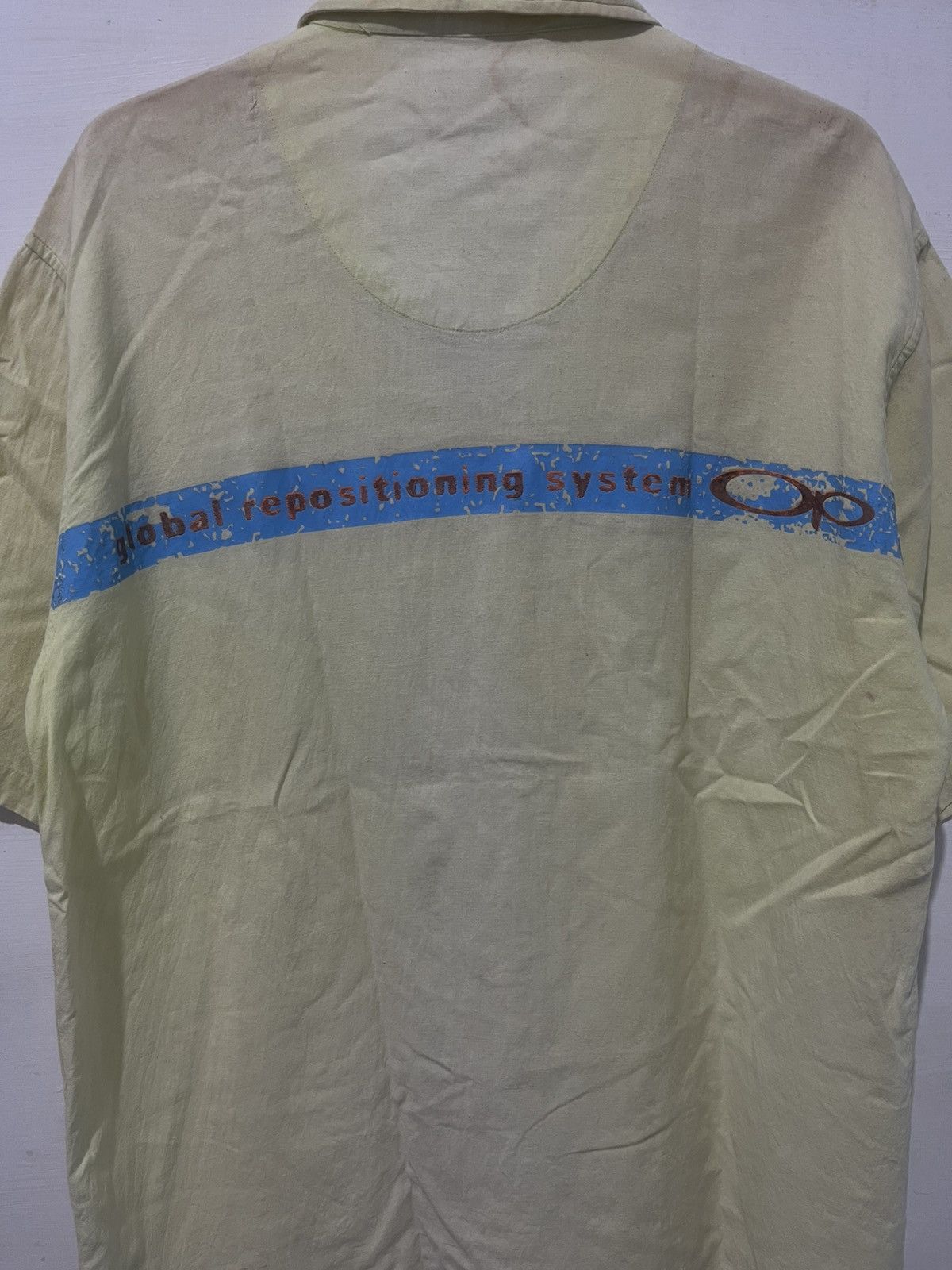 Ocean Pacific 90s/Y2K Ocean Pacific OP Yellow GPS Graphic Button Up Size US XXL / EU 58 / 5 - 3 Thumbnail