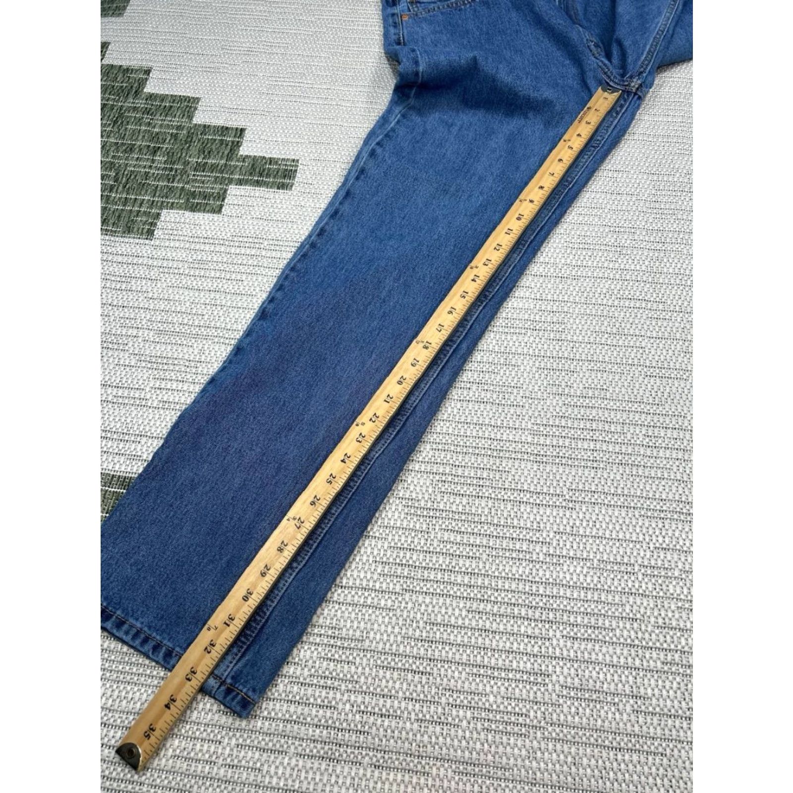 Levi's Levi's 505 Jeans Men 38 Blue Denim Cotton Regular Fit Mid Rise Straight Leg 36x33 jeans Mens Regular Blue 505 City Preppy Size US 38 / EU 54 - 5 Thumbnail