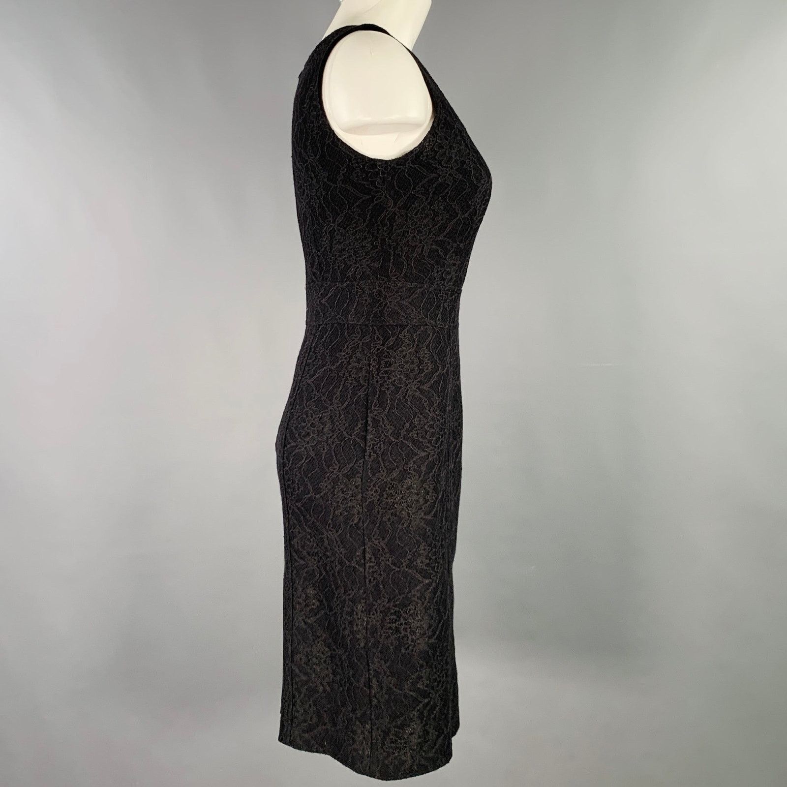 Burberry Black Polyamide Blend Floral Sleeveless Cocktail Dress Size S / US 4 / IT 40 - 3 Thumbnail