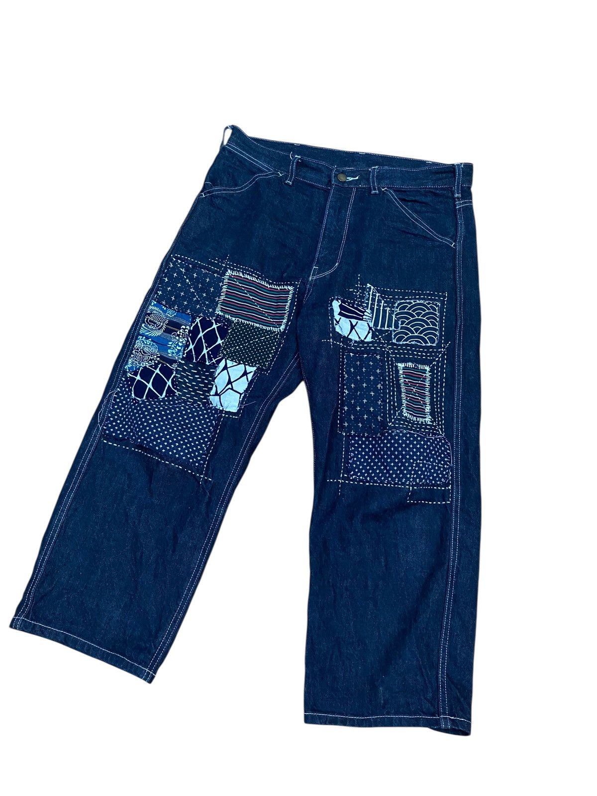 Uniqlo Uniqlo quater pants custom made sashiko emboidery Size US 34 / EU 50 - 1 Thumbnail