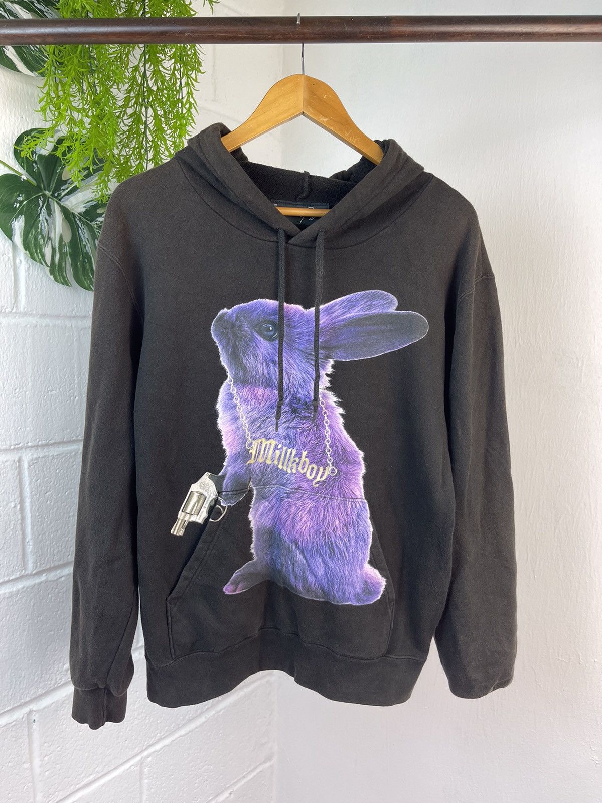 20471120 × Beauty Beast Milkboy RIOT Rabbit Faded Hoodie Size US L / EU 52-54 / 3 - 2 Thumbnail
