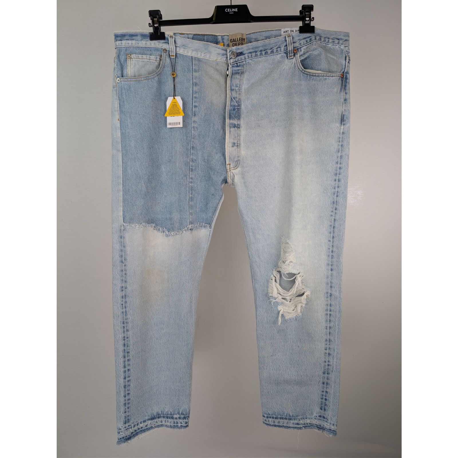 Gallery Dept. o1rshd1 Ken Ripped slim-cut Denim Jeans in Blue Denim Size US 40 / EU 56 - 2 Thumbnail