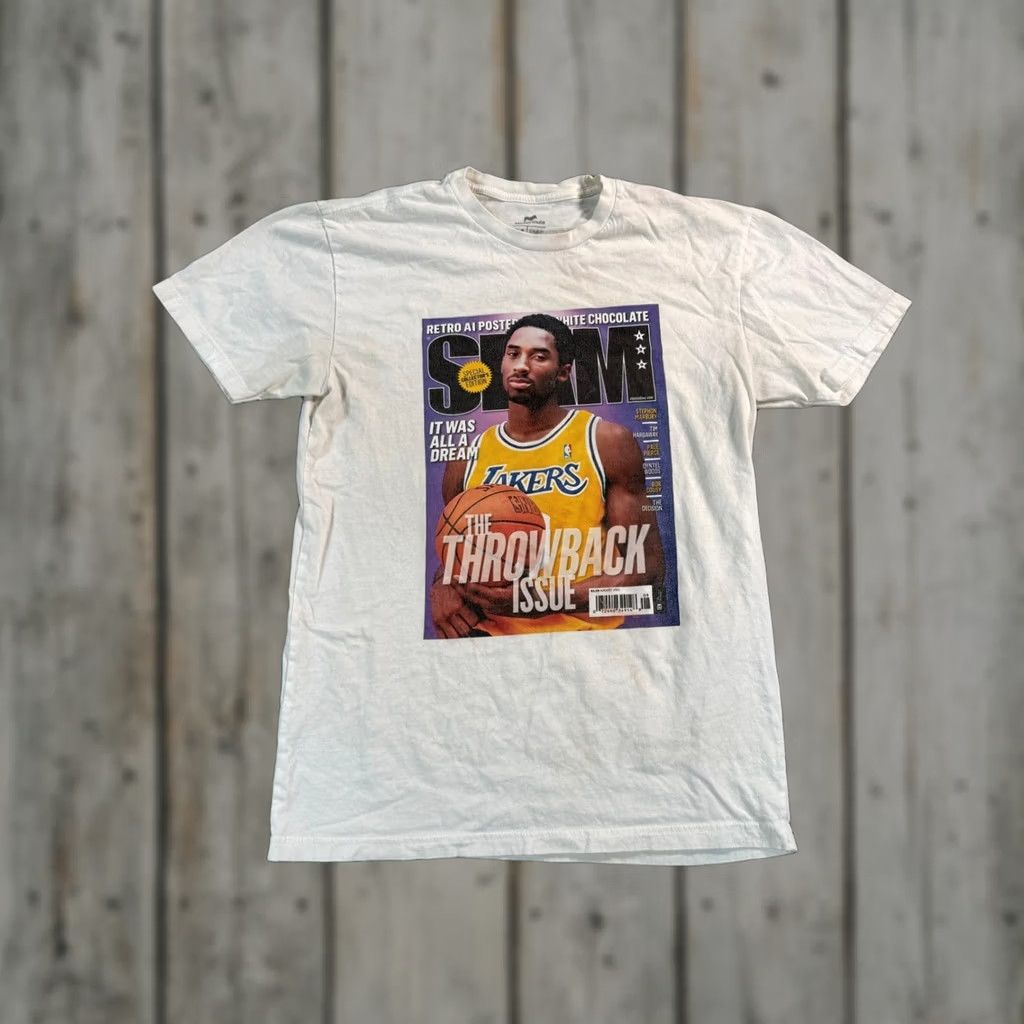 Vintage Kobe Bryant Lakers Slam Magazine T-Shirt Mens Medium Graphic Print Crew Neck White Sports 90s Shirt Printed Logo 2020s VINTAGE No Size US M / EU 48-50 / 2 - 1 Thumbnail