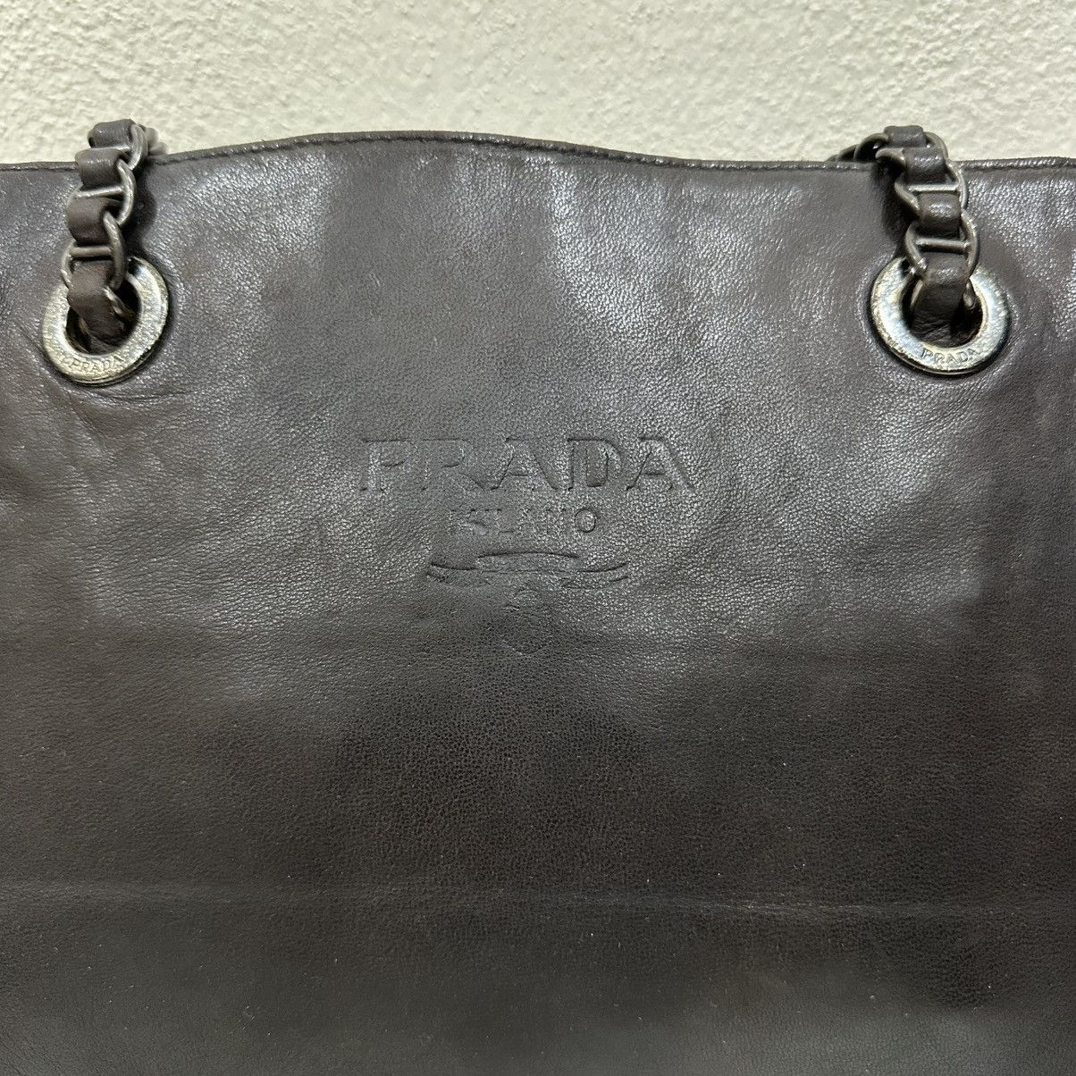 Prada PRADA NAPPA & TESSUTO CATENA SHOULDER CHAIN TOTE BAG Size ONE SIZE - 14 Thumbnail