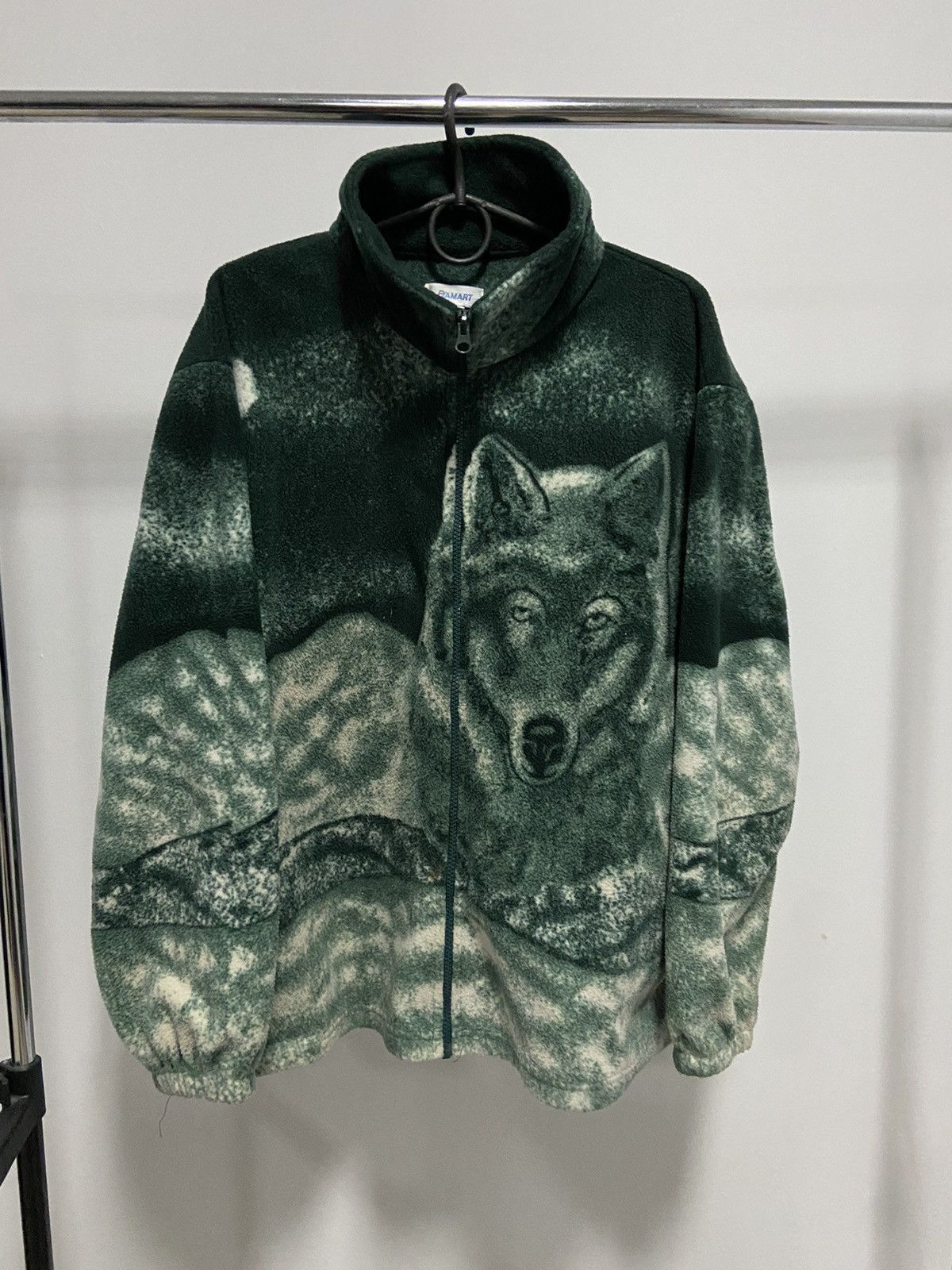 Japanese Brand × Vintage Wolves 🐺 Fleece Jacket Warm Vintage Zip Overprint Size US L / EU 52-54 / 3 - 1 Thumbnail