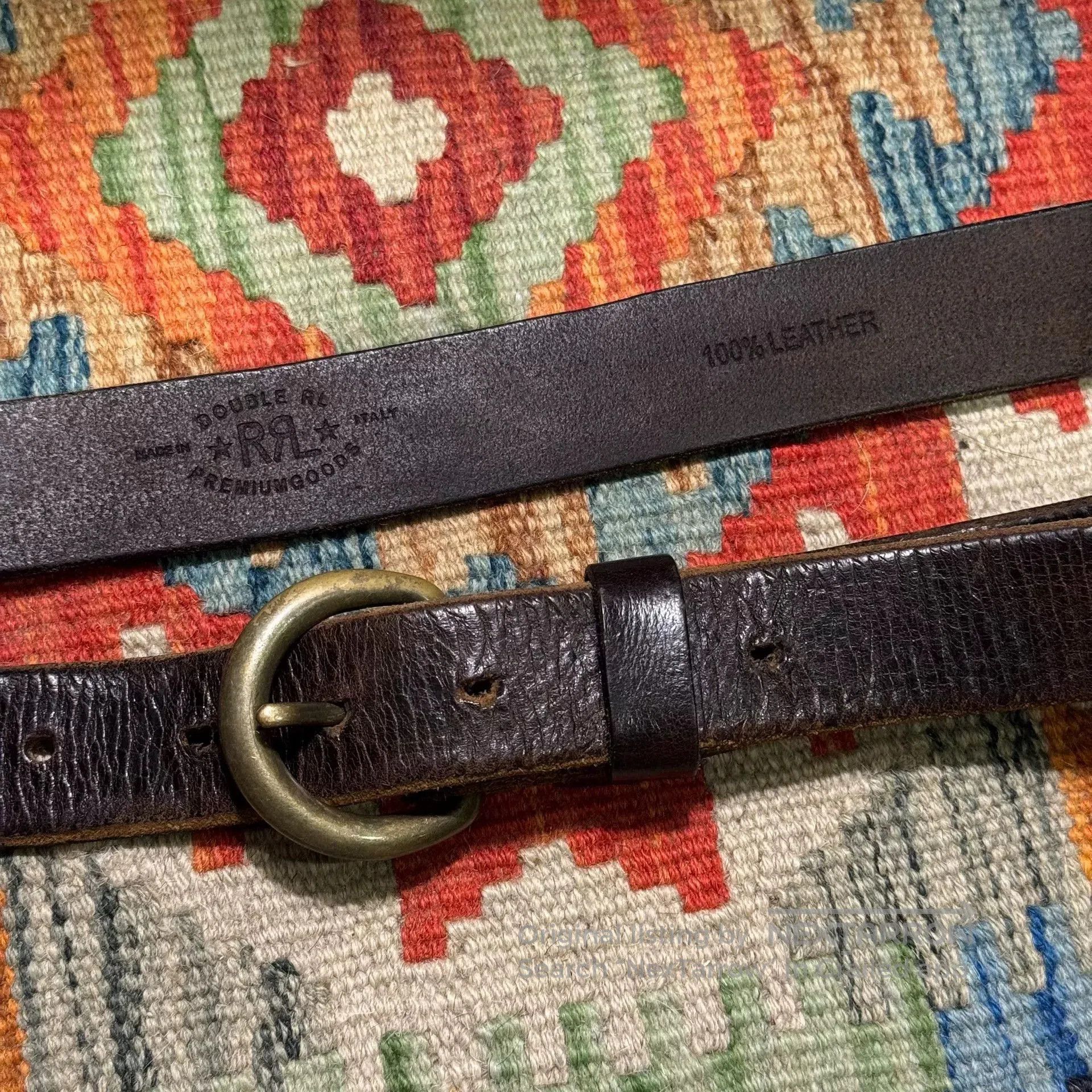 RRL Ralph Lauren RRL Ralph Lauren Double RL Horseshoe Buckle Belt. Size ONE SIZE - 5 Thumbnail
