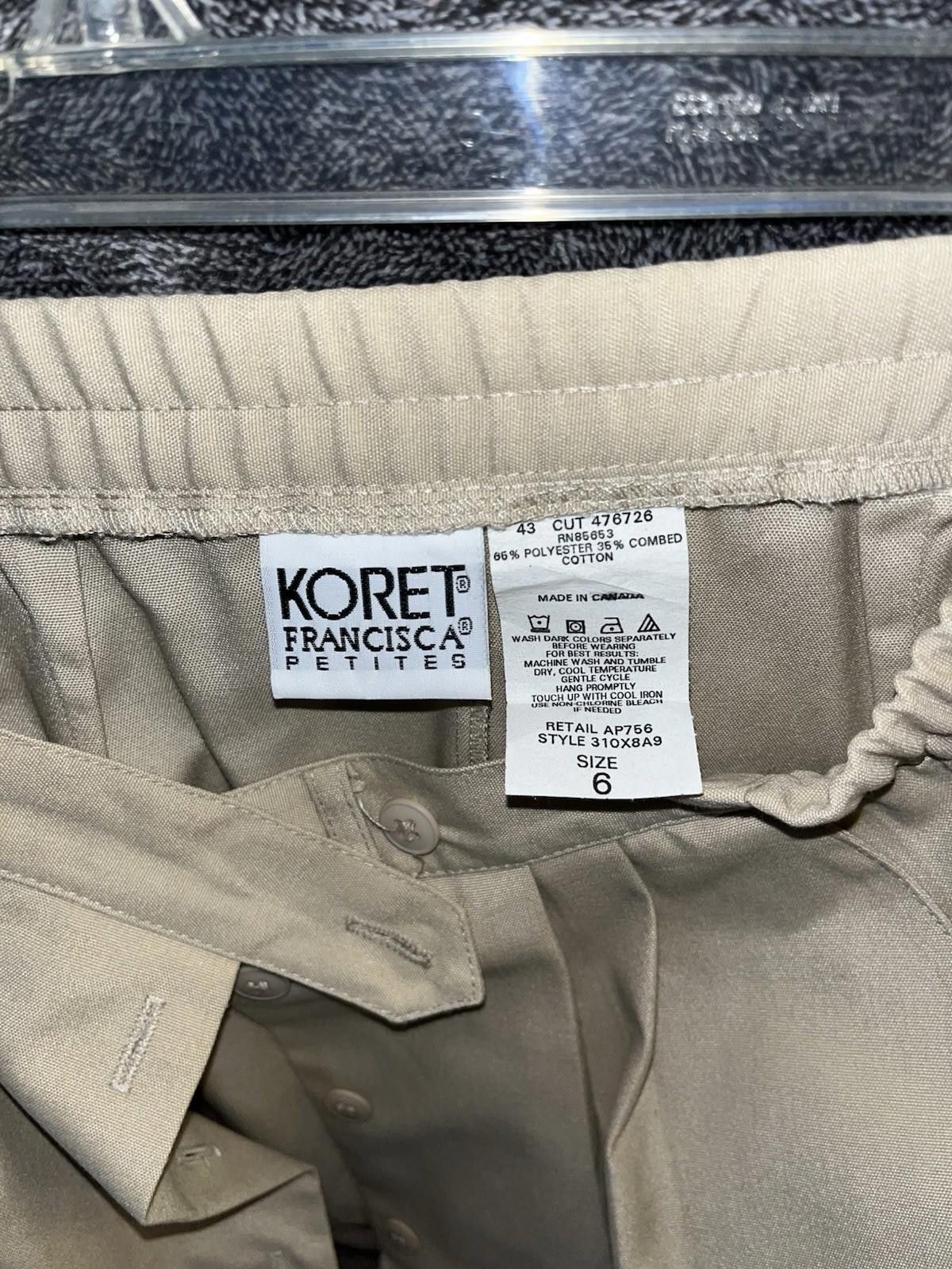 Other Koret Francisca Petite Khaki Shorts Size 6 Elastic Waist Size 28" / US 6 / IT 42 - 3 Thumbnail