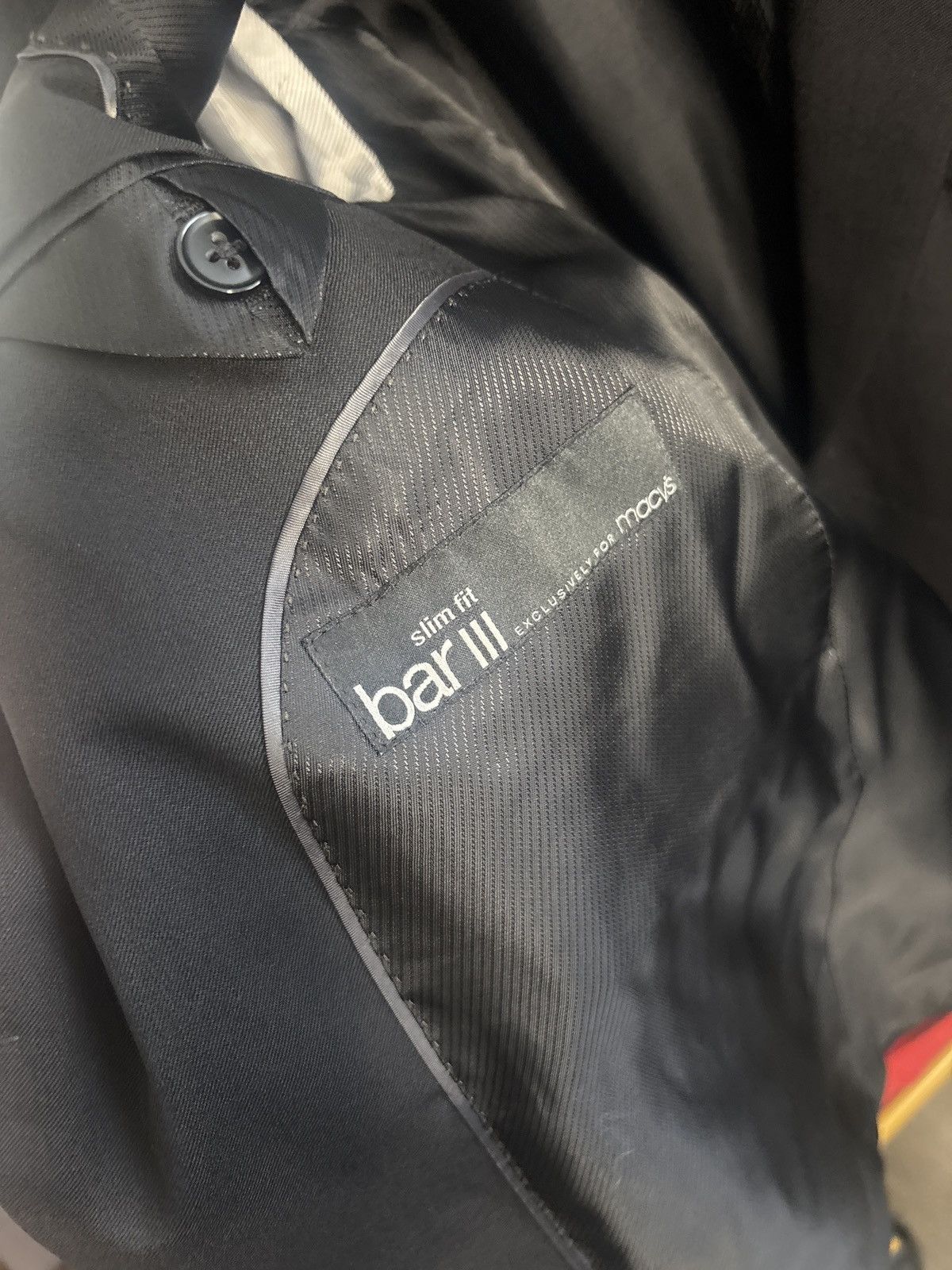 Bar III Bar lll Men’s Black Suit Jacket Size 40R - 2 Thumbnail
