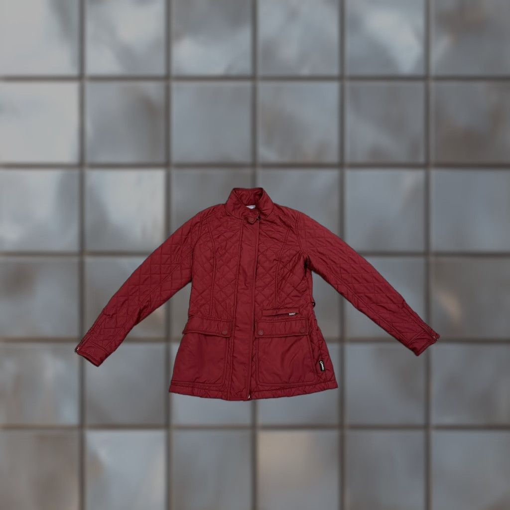 Vintage Dubarry Women Jacket Goretex Behan Equestrian Quilted Full Zip Size 10UK 36EU Red Size L / US 10 / IT 46 - 1 Thumbnail