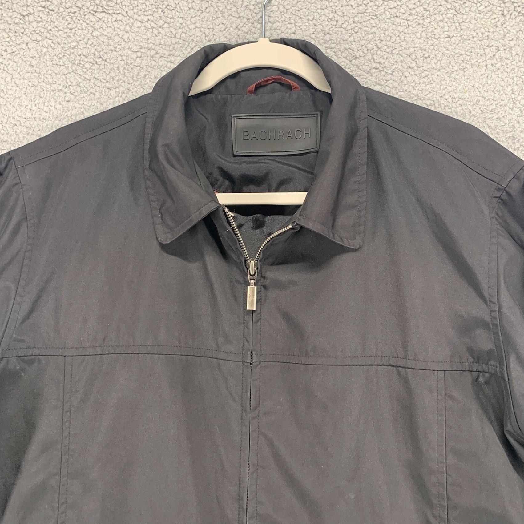 Vintage Bachrach Jacket Mens Medium Black Lightweight Full Zip Polyester Coat Size US M / EU 48-50 / 2 - 3 Thumbnail