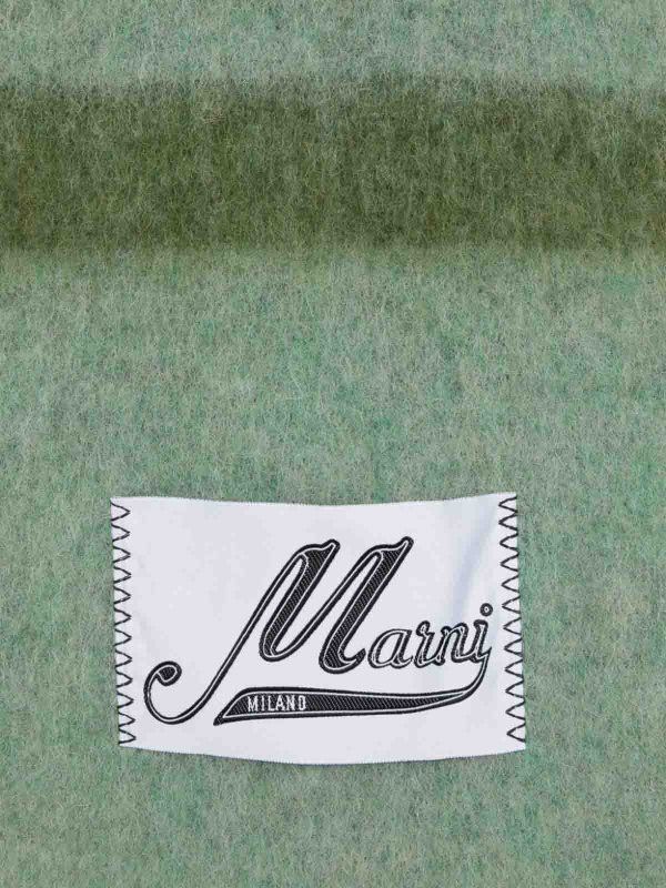 Marni o1w1db11125 Size: OS/Wool Scarf in Green Size ONE SIZE - 3 Thumbnail