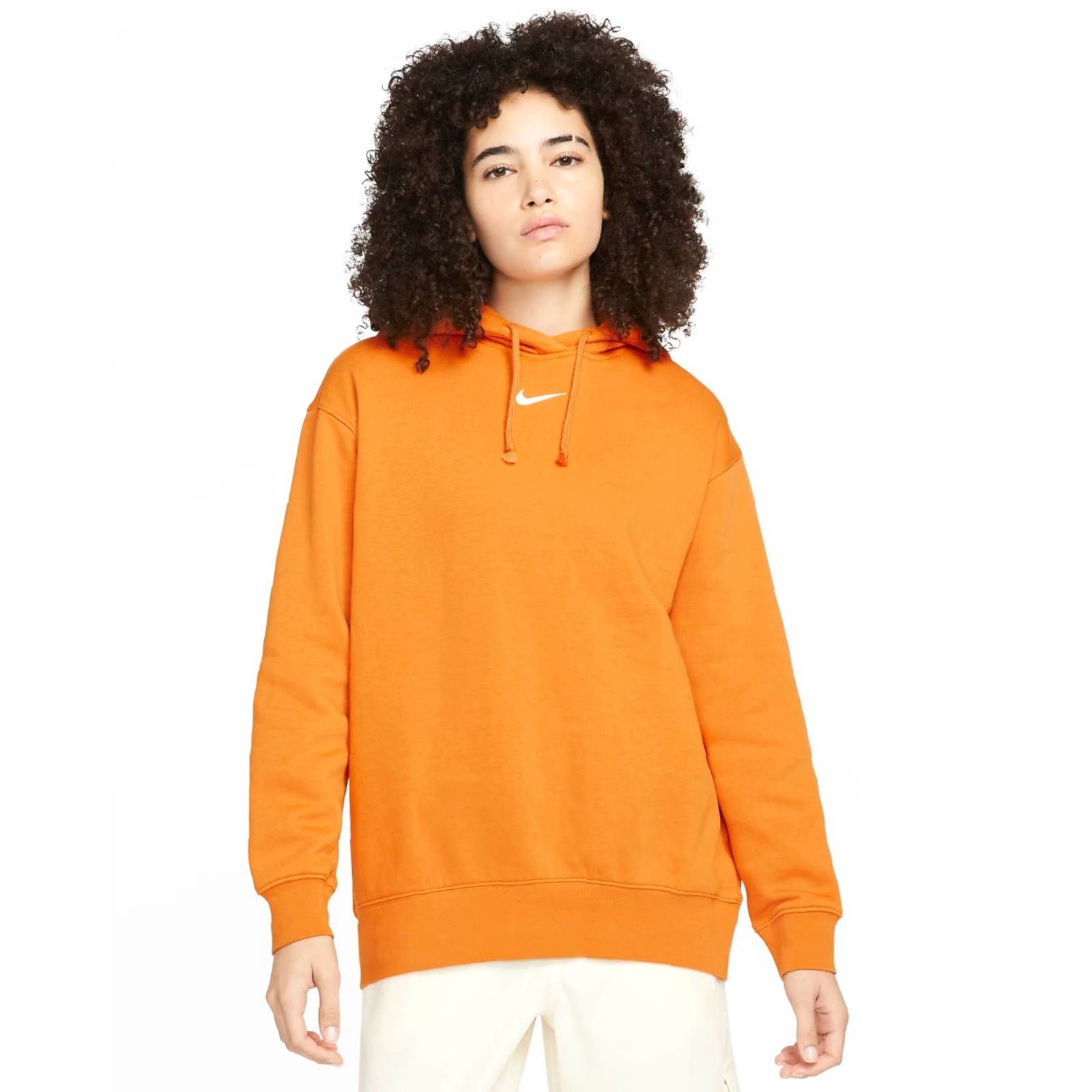 Nike VINTAGE Nike Hoodie Women M Orange Center Swoosh NSW Essential DJ7668-738 Pullover Long Sleeve Casual Activewear Size M / US 6-8 / IT 42-44 - 8 Thumbnail