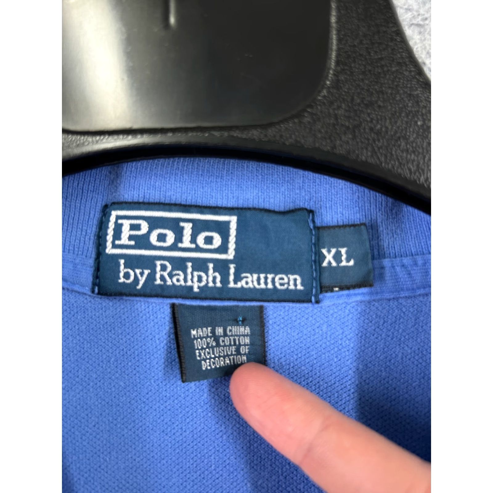 Ralph Lauren VINTAGE Ralph Lauren Polo Shirt Mens XL Blue 100% Cotton Short Sleeve Polo Shirt USA Logo Embroidered Check Size US XL / EU 56 / 4 - 7 Thumbnail