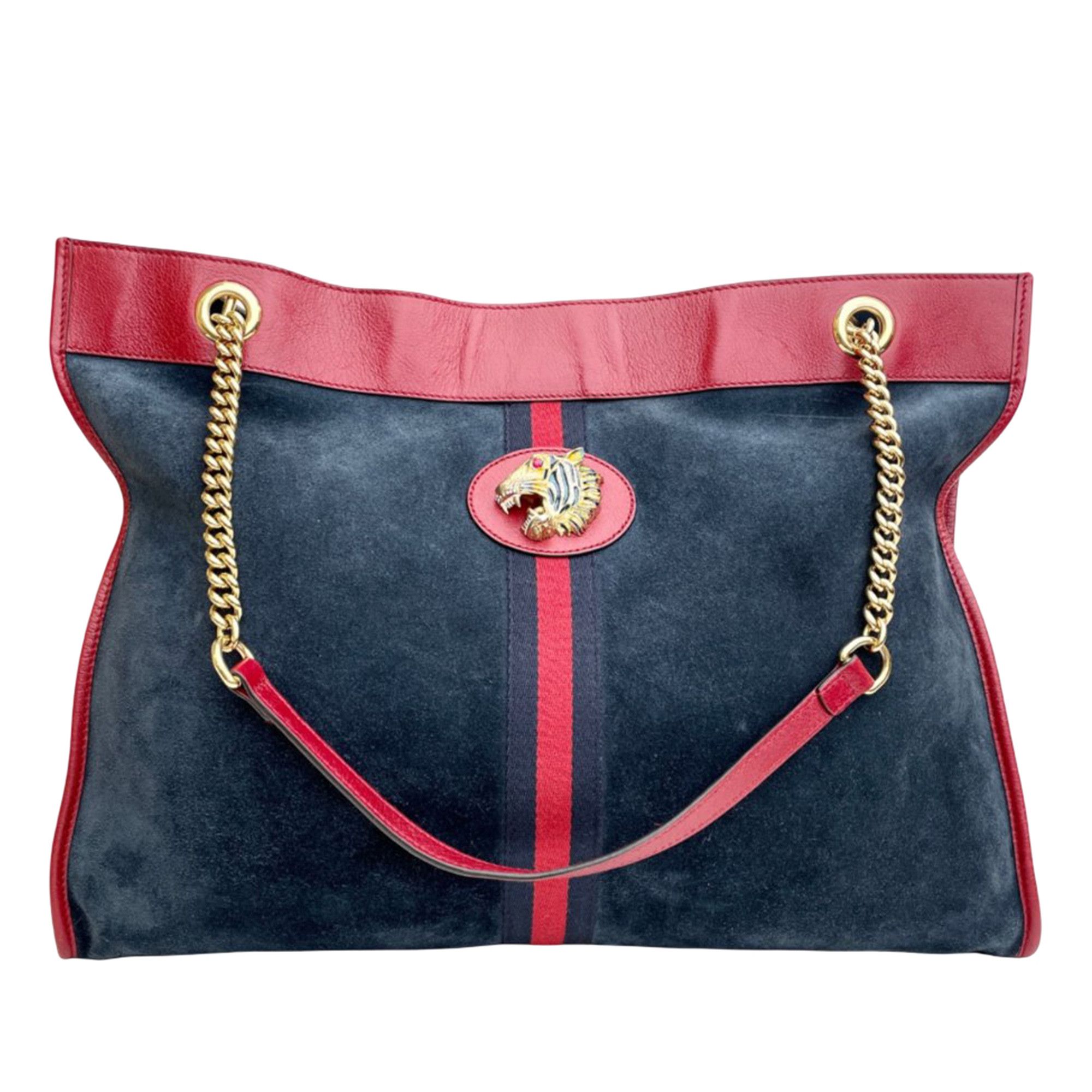 Gucci Gucci Large Web Suede Rajah Tote Size ONE SIZE - 1 Thumbnail
