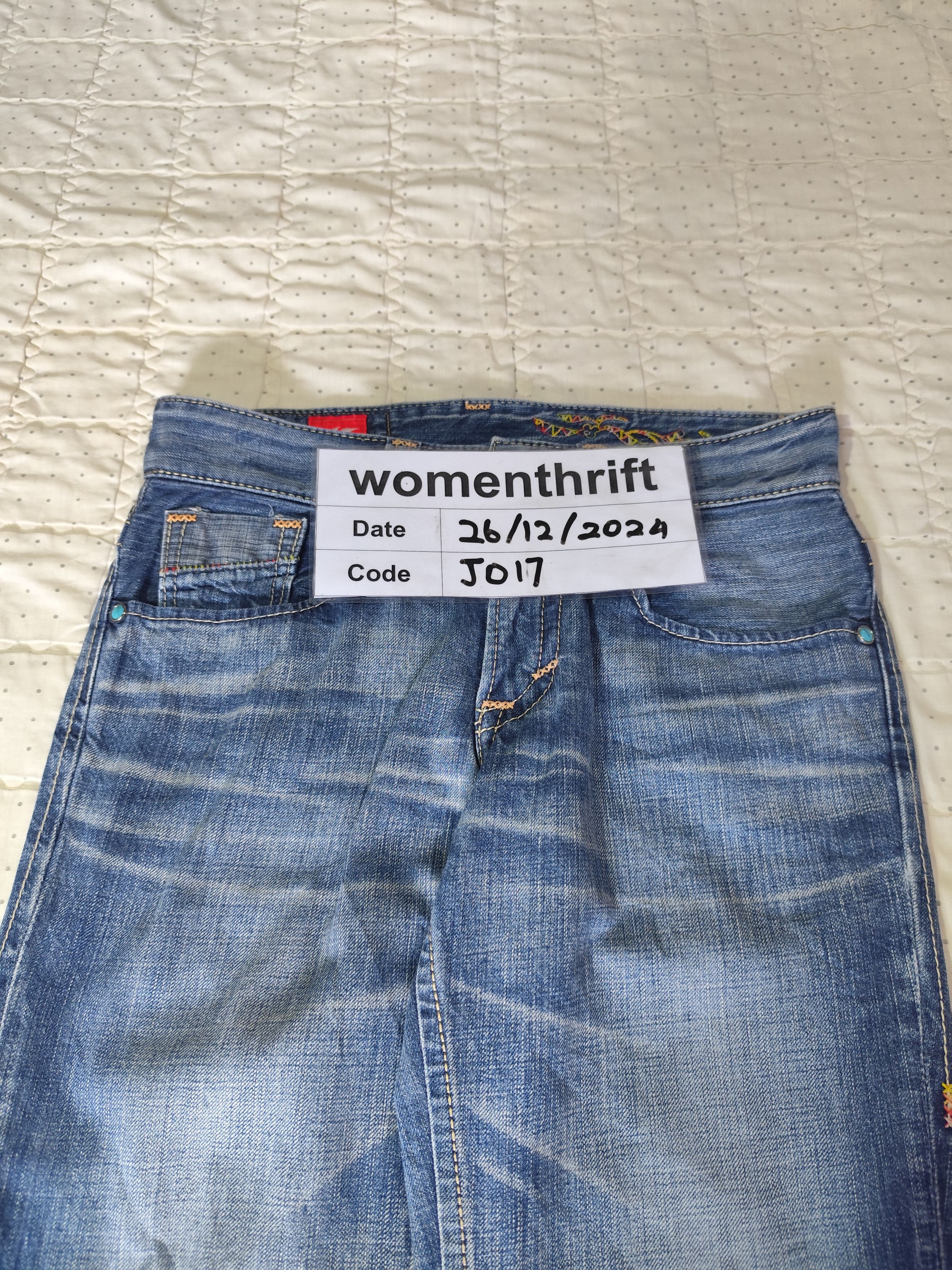 Beauty Beast × Edwin × If Six Was Nine Vintage Edwin 503 Blue Trip Washed Denim J017 Size 26" / US 2 / IT 38 - 21 Thumbnail
