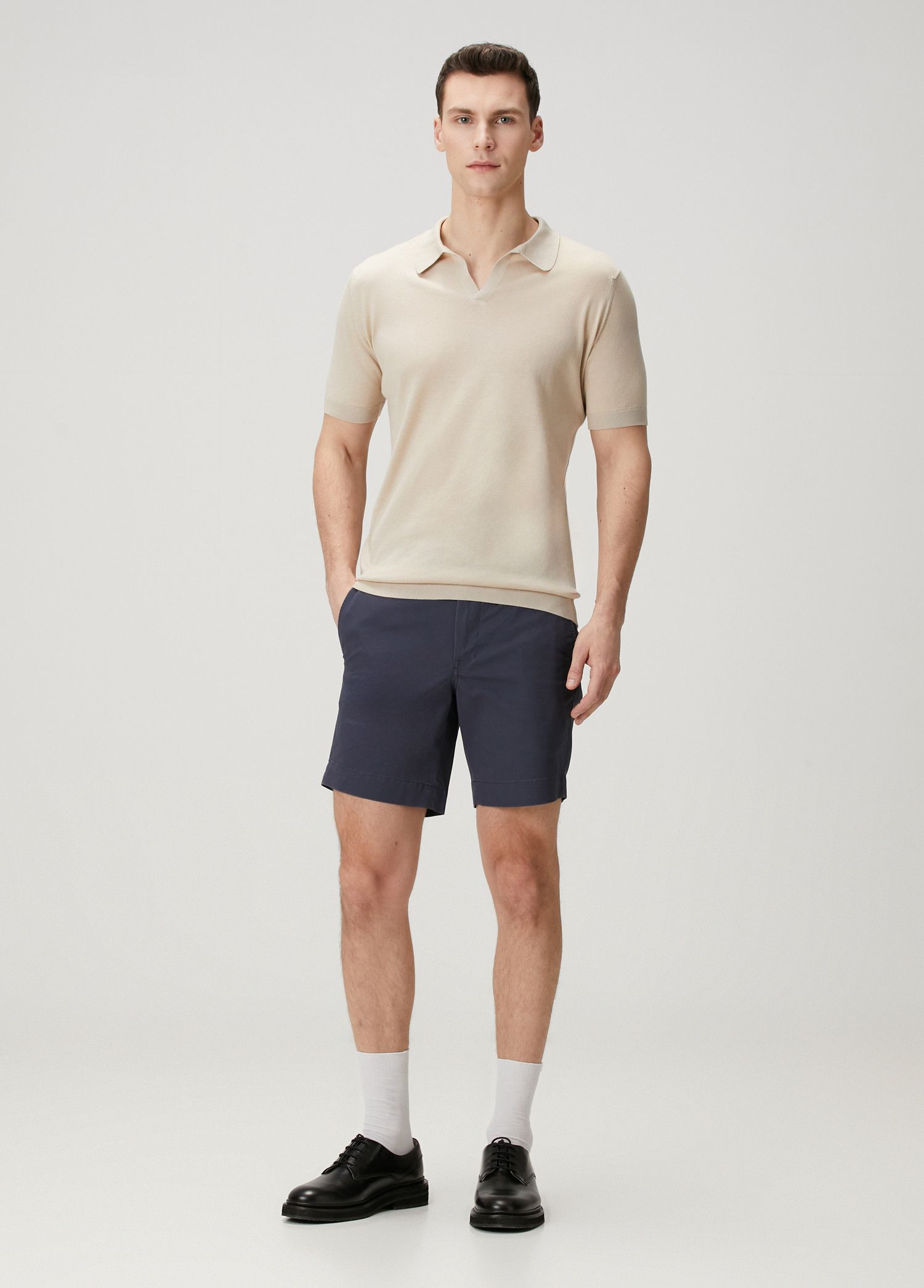 John Smedley JOHN SMEDLEY Noah beige knit cotton polo shirt XXL q Size US XXL / EU 58 / 5 - 2 Thumbnail