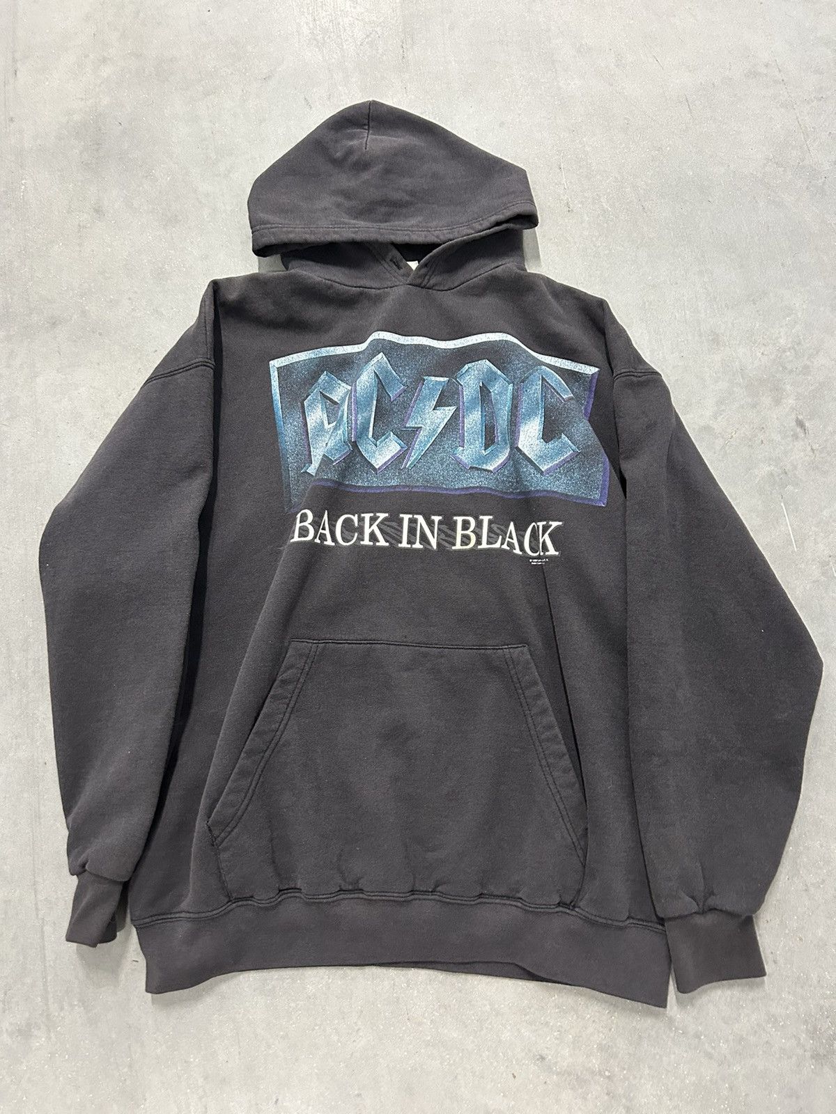 Vintage Ac/dc 1996 back in black hoodie L | Grailed