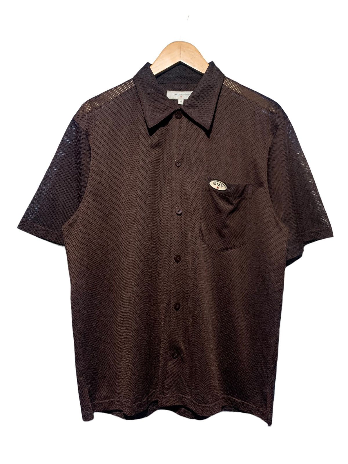 GianMarco Venturi y2k transparent mesh fishnet summer button shirt Size US L / EU 52-54 / 3 - 5 Thumbnail