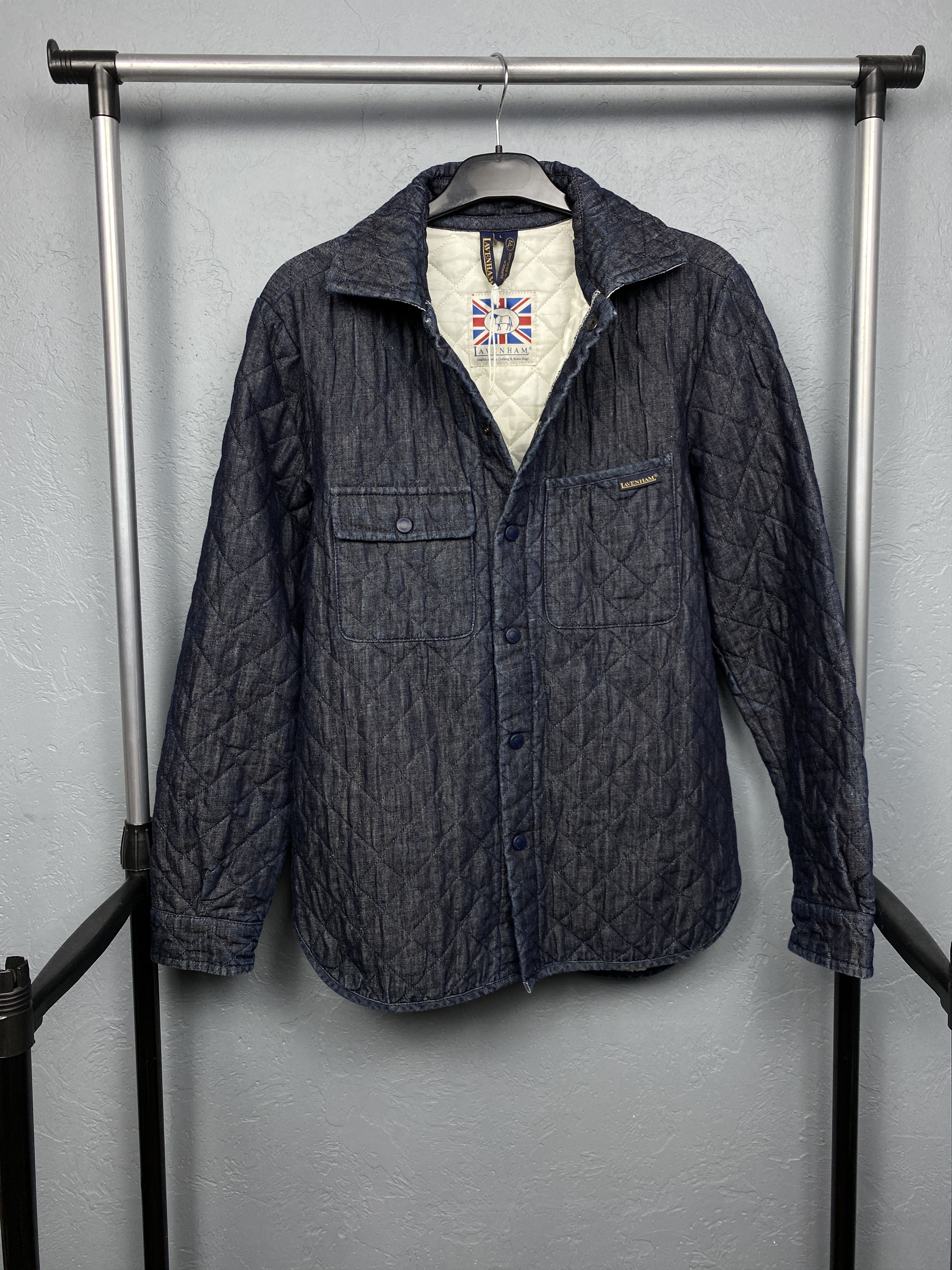 Lavenham × Vintage Lavenham Vintage Mens LINEN Quilted Light Jacket Size US L / EU 52-54 / 3 - 1 Thumbnail