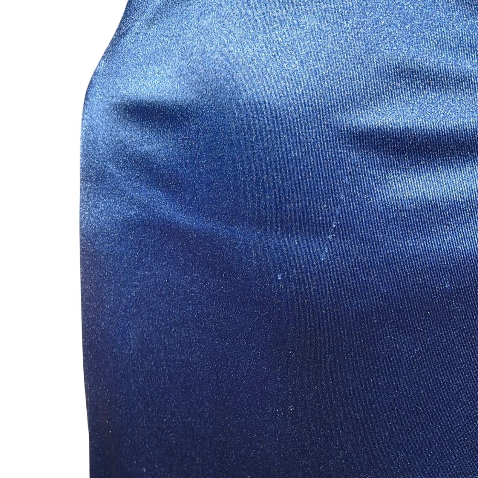 The Unbranded Brand Blue Satin Backless Dress Size Medium Size M / US 6-8 / IT 42-44 - 5 Thumbnail
