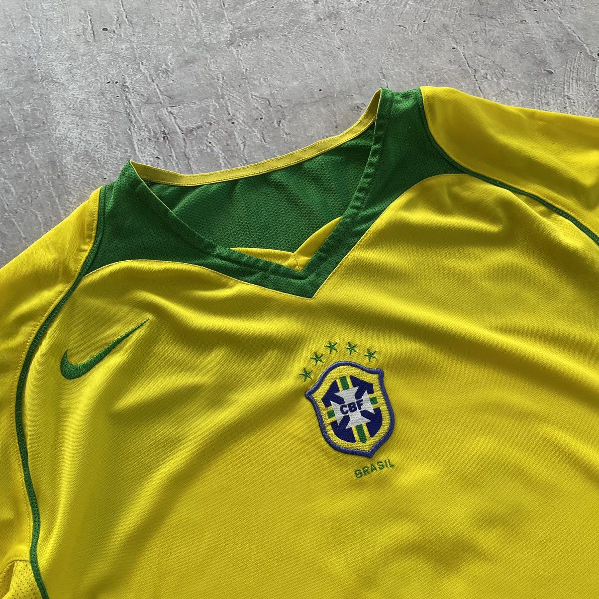 Nike Nike Brazil National Team 2004/2006 Home Jersey Size XL #7 Size US XL / EU 56 / 4 - 7 Thumbnail
