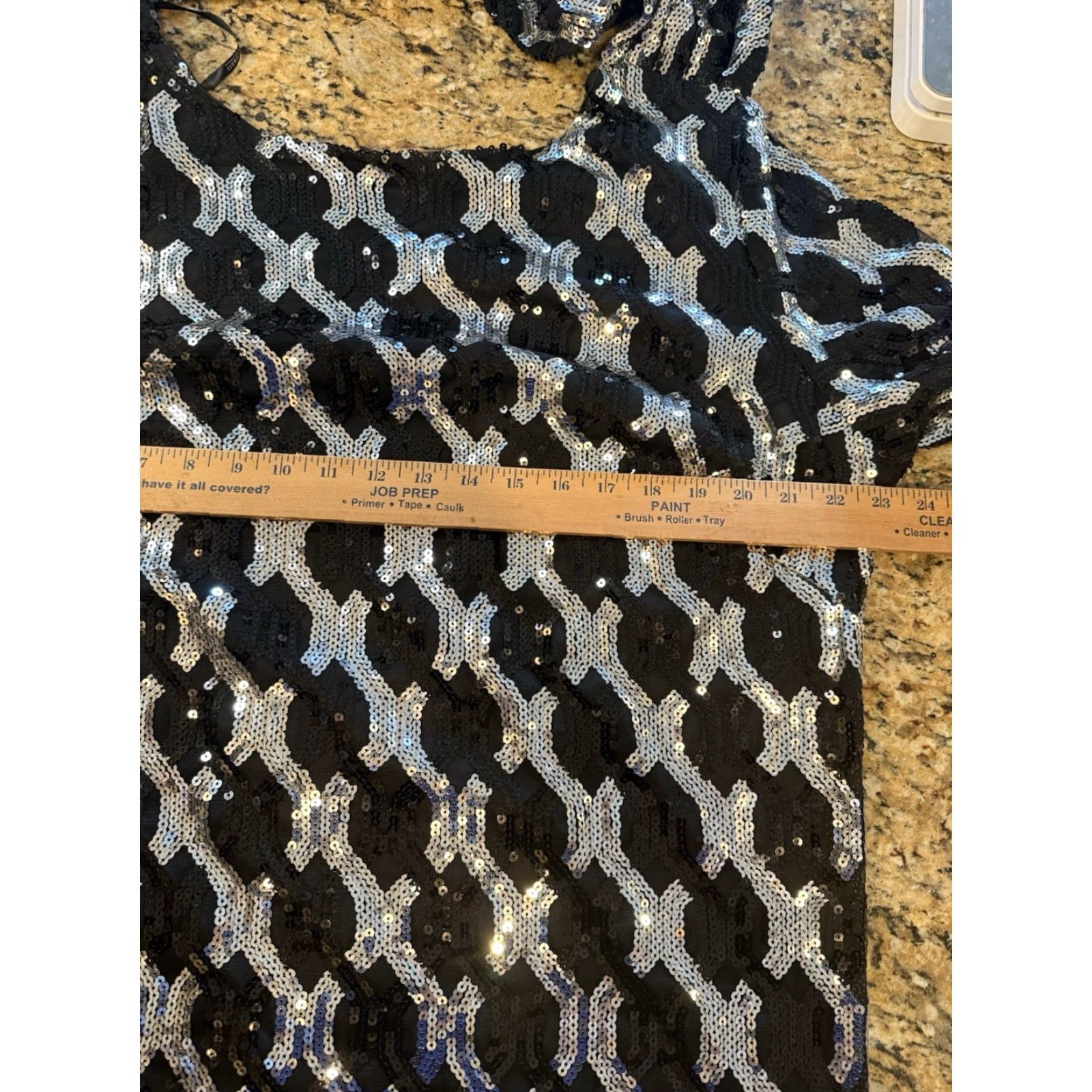 Vintage VINTAGE Eloquii Womens Mini Dress Silver Sequin Cowl Back Party Cocktail Plus 20 Womens Size 3XL / US 20-22 - 5 Thumbnail
