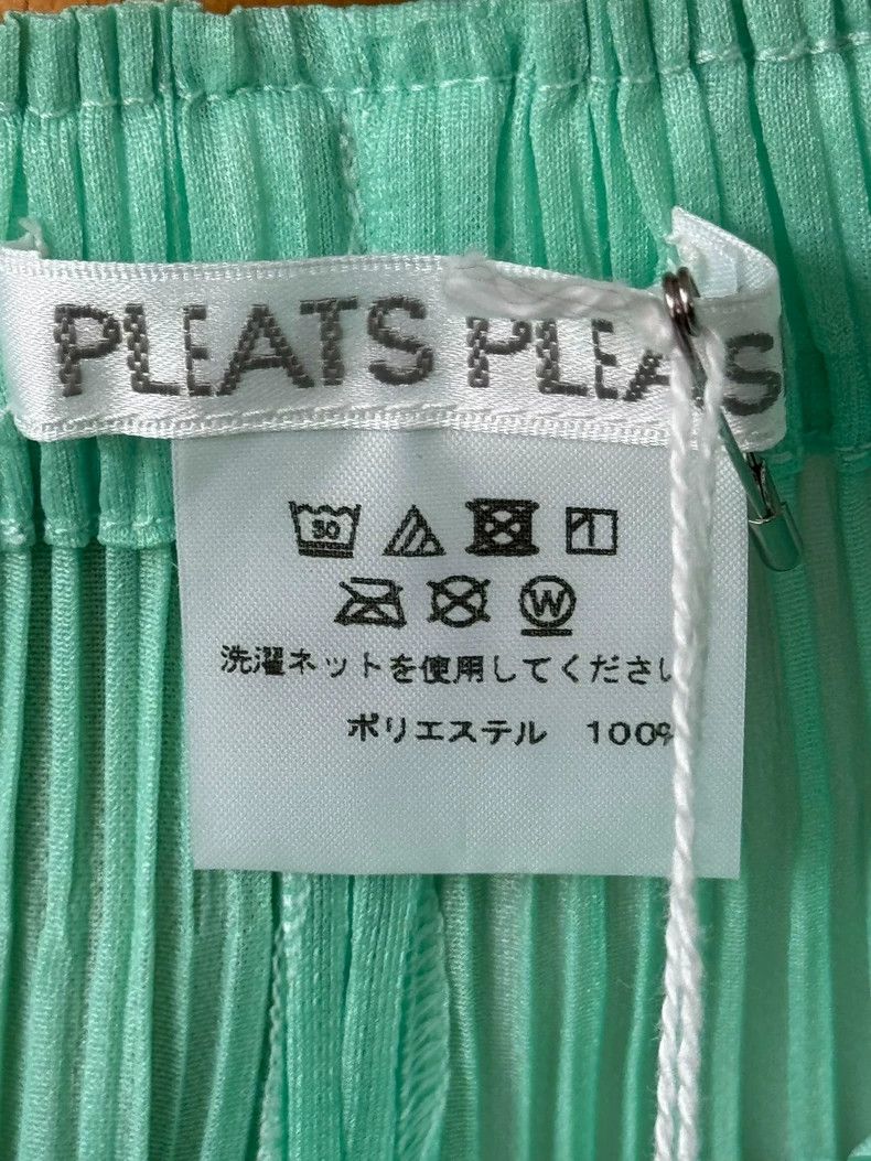 Issey Miyake Issey Miyake size:2 Water green bamboo-joint skinny pants Size 22" - 3 Thumbnail