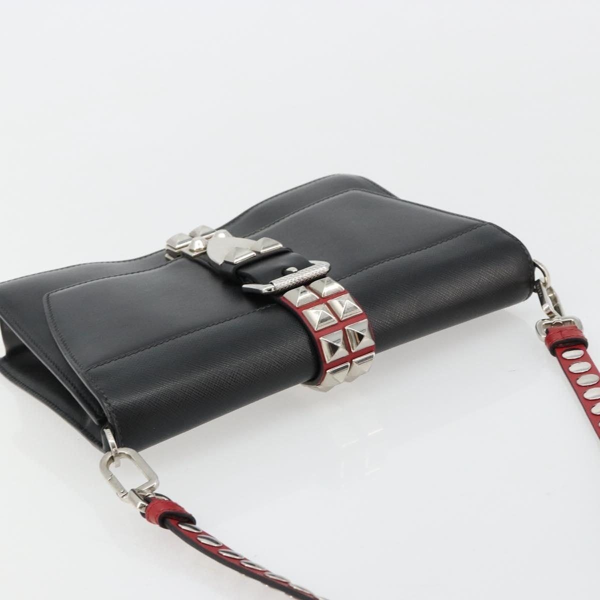 Prada Prada Leather Electra Studs Shoulder Bag Black Size ONE SIZE - 12 Thumbnail