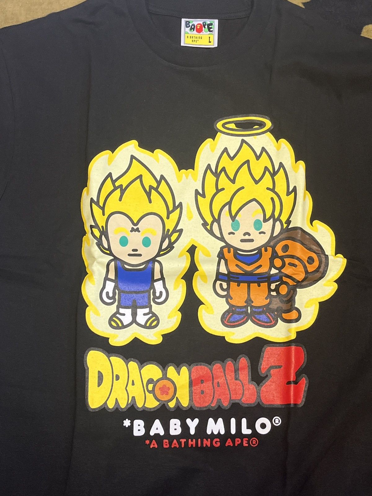 BAPE x Dragon Ball Super Goku & Gohan & Pan & Piccolo &Vegeta Baby Milo Japan Exclusive Tee White