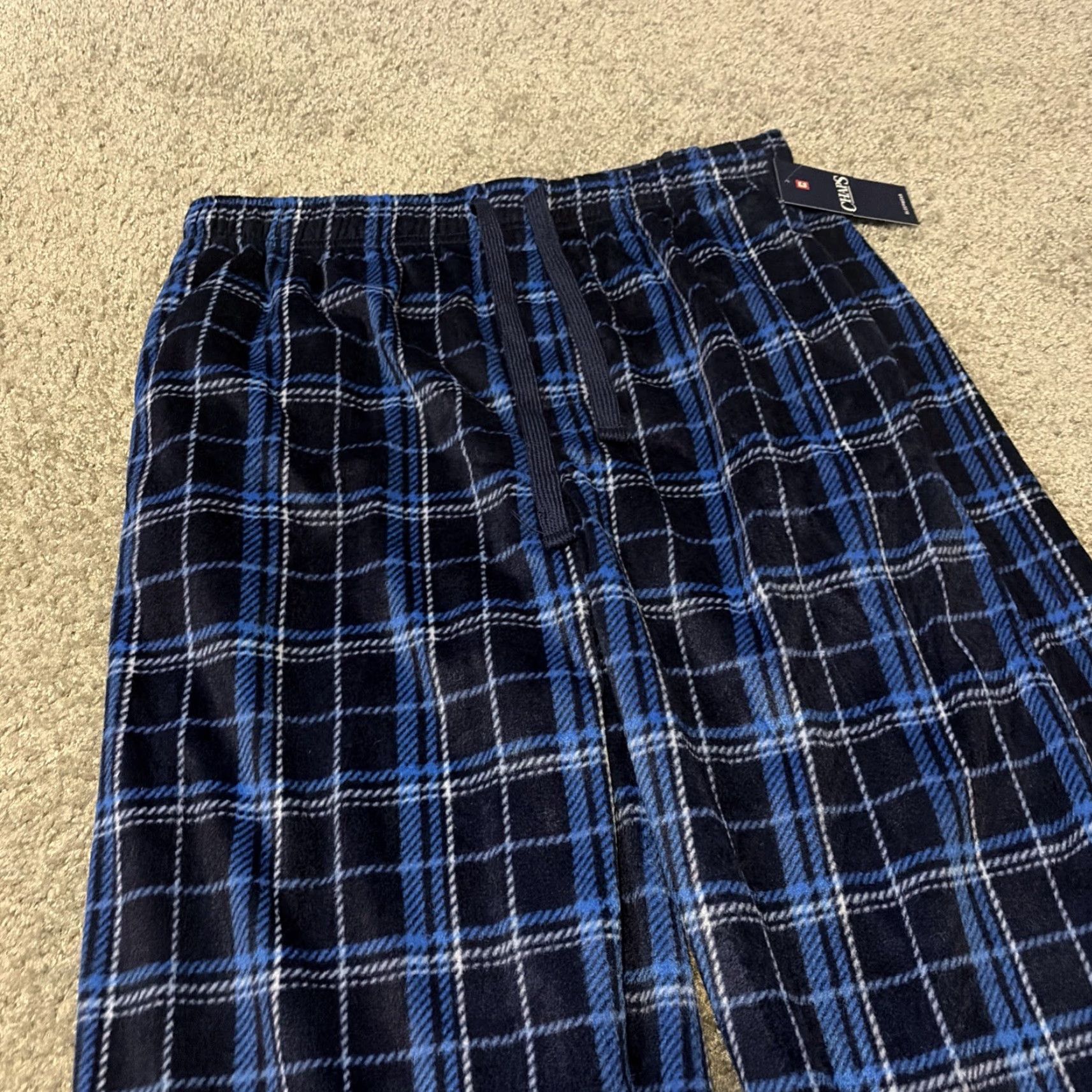 Chaps Chaps Ralph Lauren Fleece Pajama Pants Plaid Blue Large NWT Mens Regular Size L Size US 33 - 3 Thumbnail