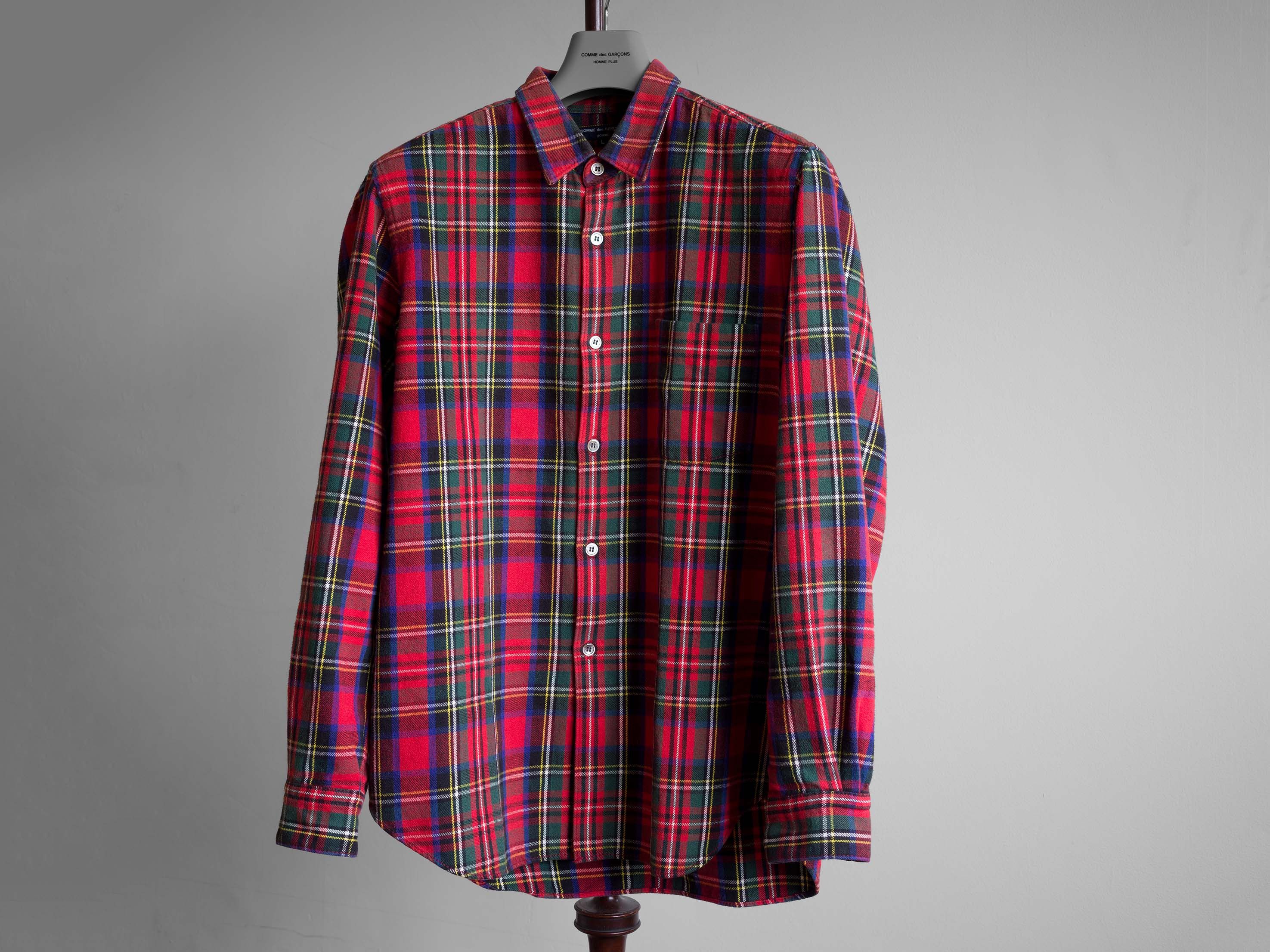 Comme des Garcons Homme AW2005 COMME des GARÇONS HOMME HEAVY COTTON FLANNEL SHIRT Size US L / EU 52-54 / 3 - 2 Thumbnail