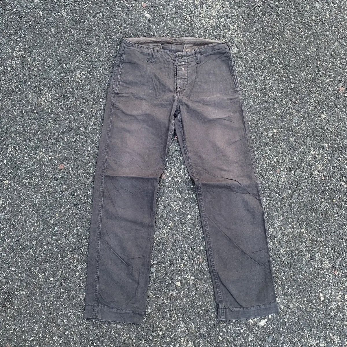 Beams Japan Beams W30 L31 Black Faded Trousers Blank Cinch Back Pants Size US 30 / EU 46 - 1 Thumbnail