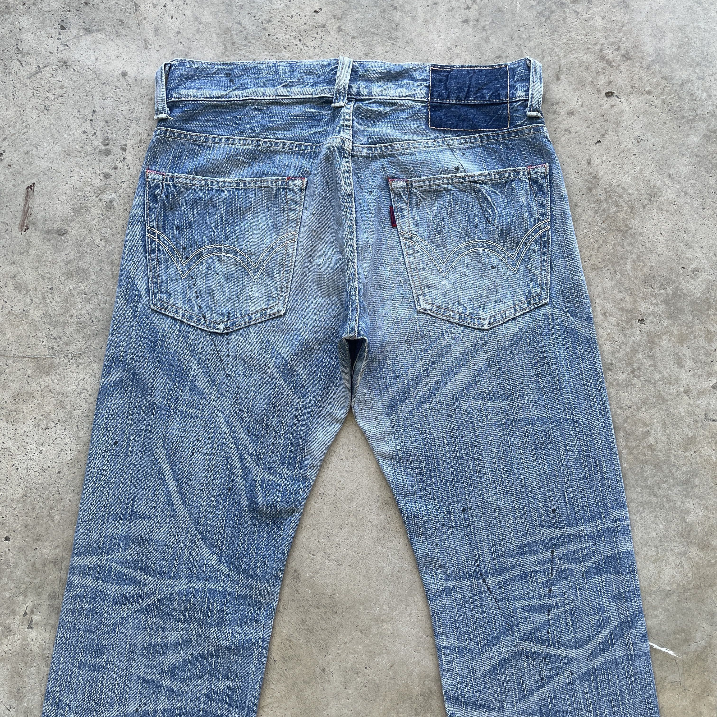 Edwin × Japanese Brand VINTAGE EDWIN 503 DISTRESSED FADED RIPPED JEANS PANTS DENIM Size US 31 - 9 Thumbnail