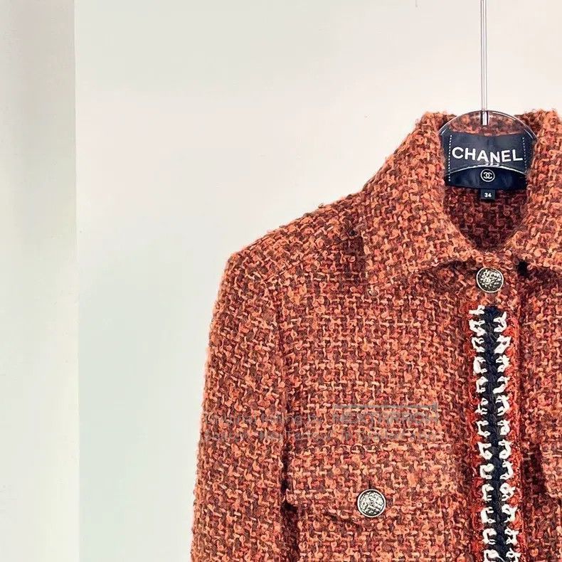 Chanel Chanel 17B red-brown woollen woven jacket Size XXS / US 00 / IT 34 - 3 Thumbnail