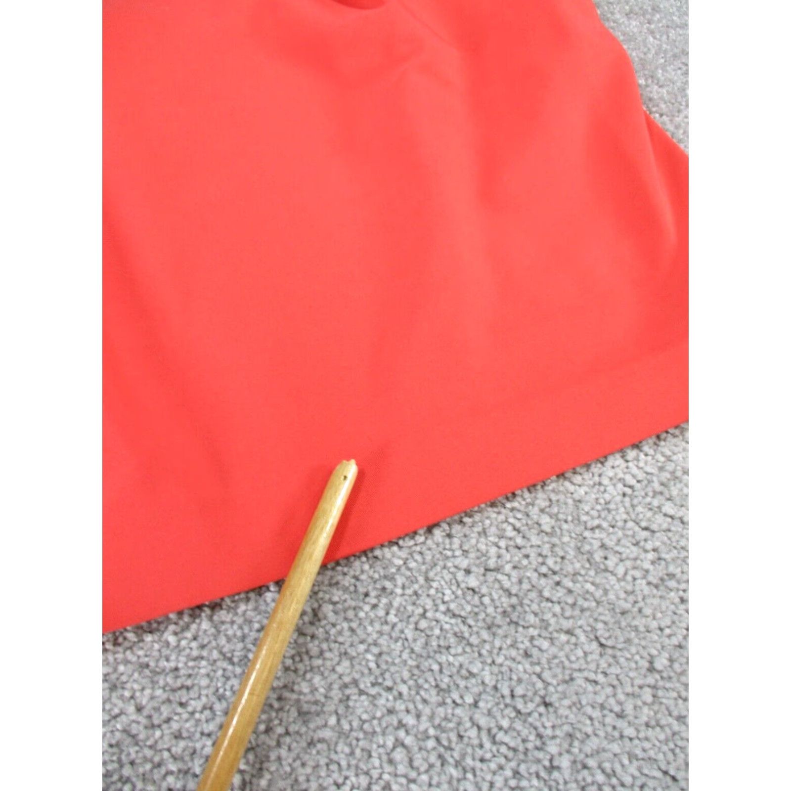 Zara VINTAGE Zara Women's Skirt Short Pencil Pleated Pockets Orange Red 80s Party Casual Size 36" / US 14 / IT 50 - 3 Thumbnail