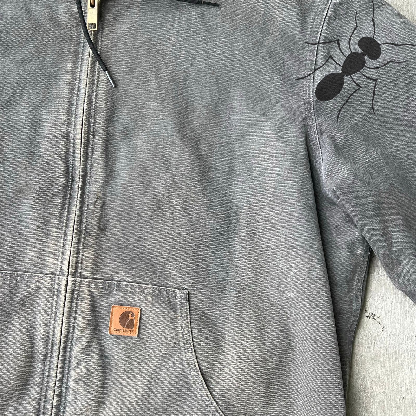 Carhartt × Vintage Carhartt J130 GVL gray hooded work wear jacket Size US XL / EU 56 / 4 - 14 Thumbnail