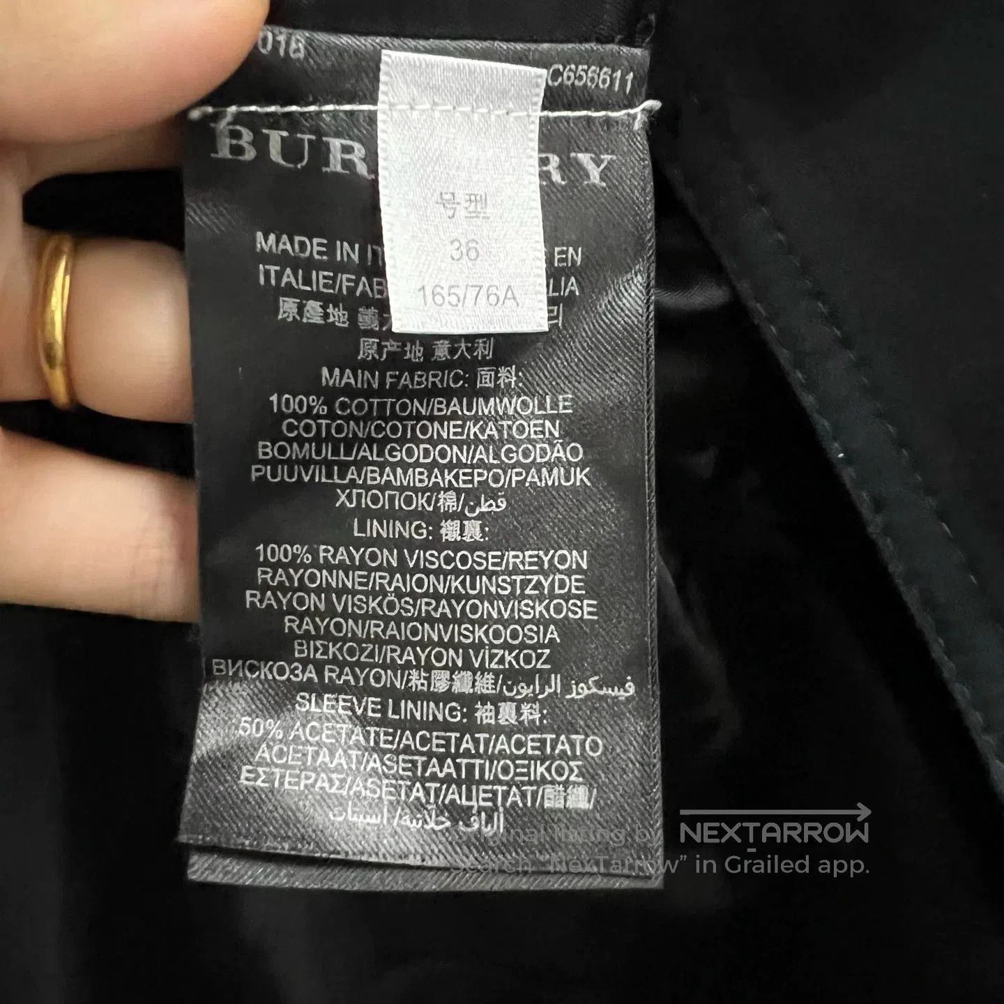 Burberry Burberry Black Double-Breasted Trench Coat. Size XS / US 0-2 / IT 36-38 - 3 Thumbnail