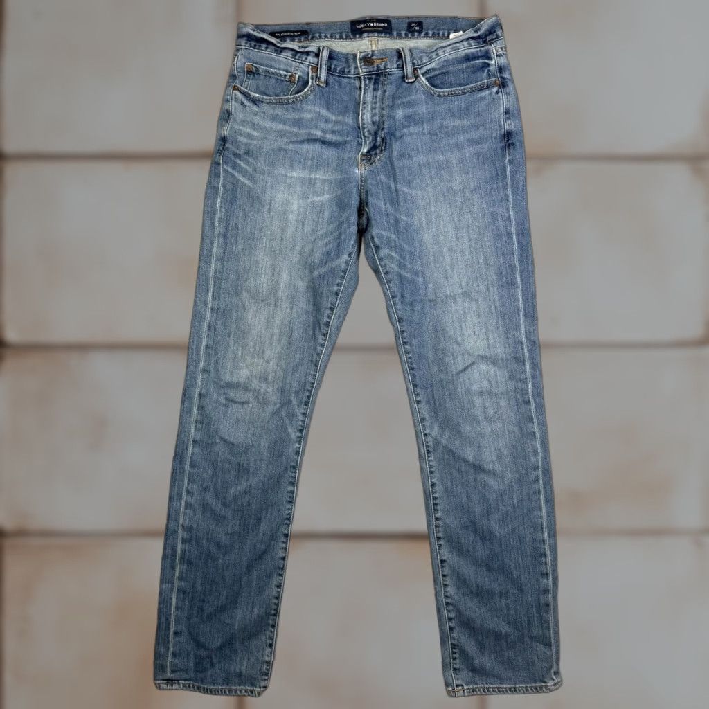Lucky Brand LUCKY BRAND Jeans Men's 32x32 Light Wash Blue Denim 410 Athletic Slim Ankle Slim Jeans Regular Size 32 Mens Size US 32 / EU 48 - 1 Thumbnail