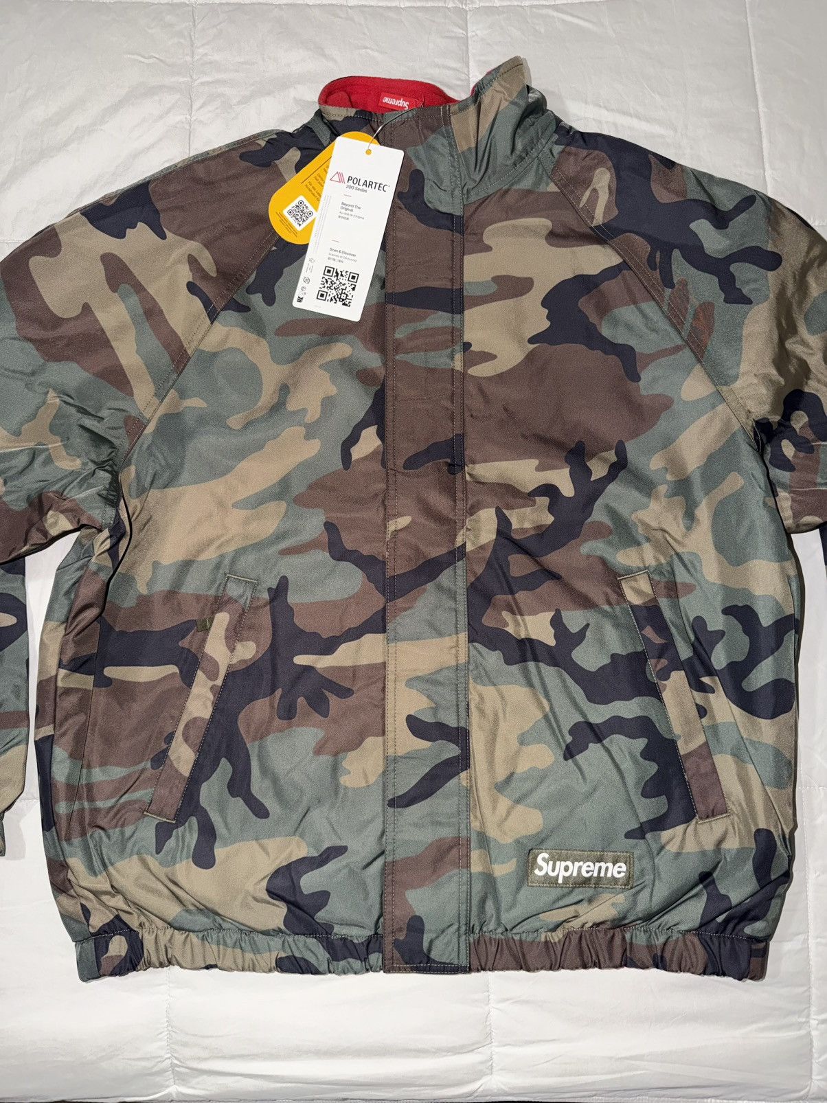 Supreme Supreme Polartec Reversible Track Jacket Woodland Camo (M) Size US M / EU 48-50 / 2 - 1 Thumbnail