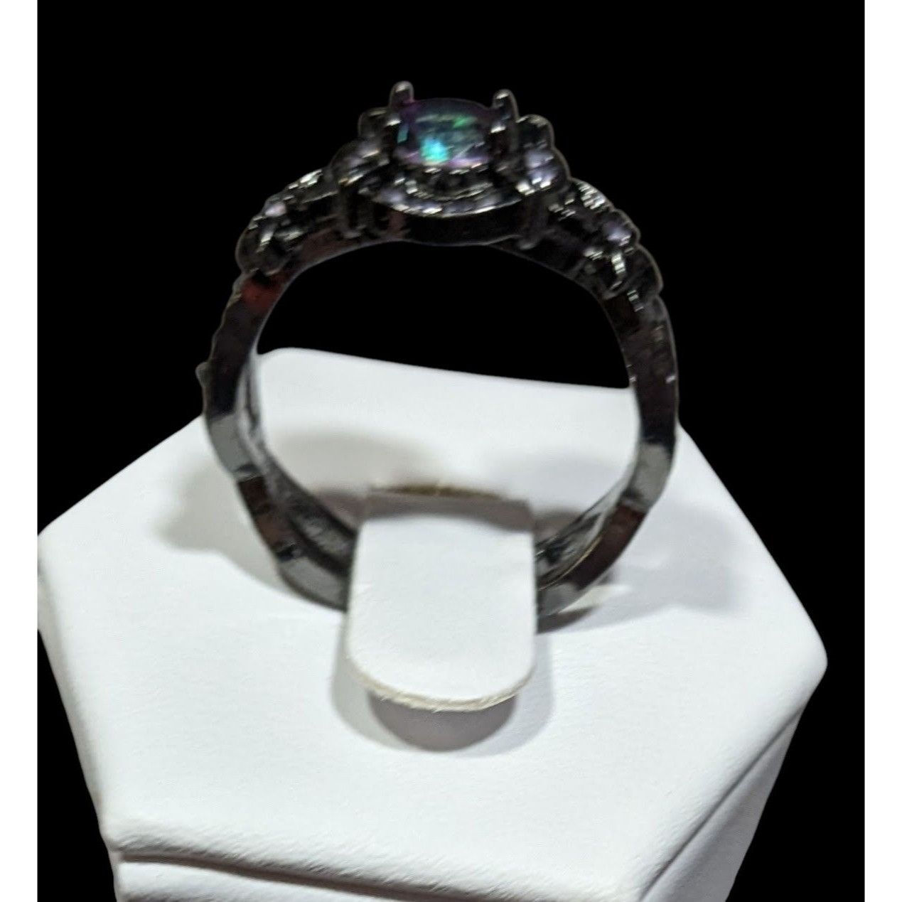 Other Gothic Purple Gemmed Ring With Star Accents Size 7.75 Size ONE SIZE - 4 Thumbnail