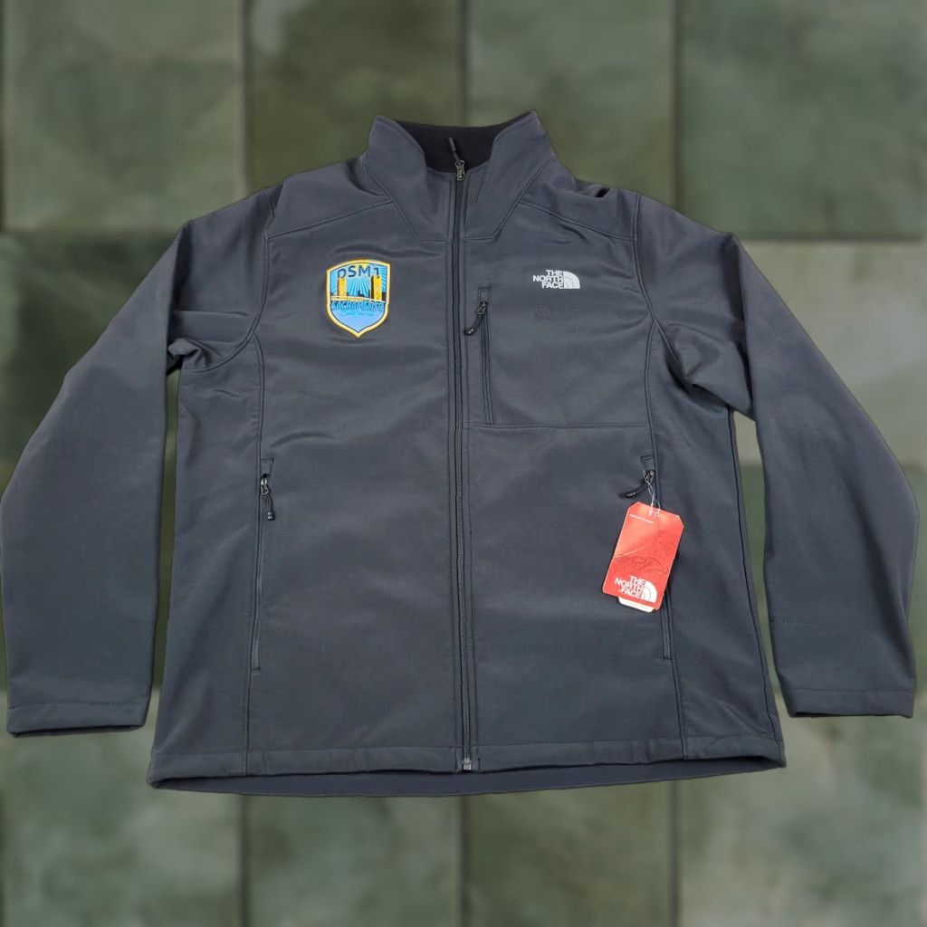 The North Face Jacket Mens XL Black Full Zip Softshell Windwall Apex Barrier