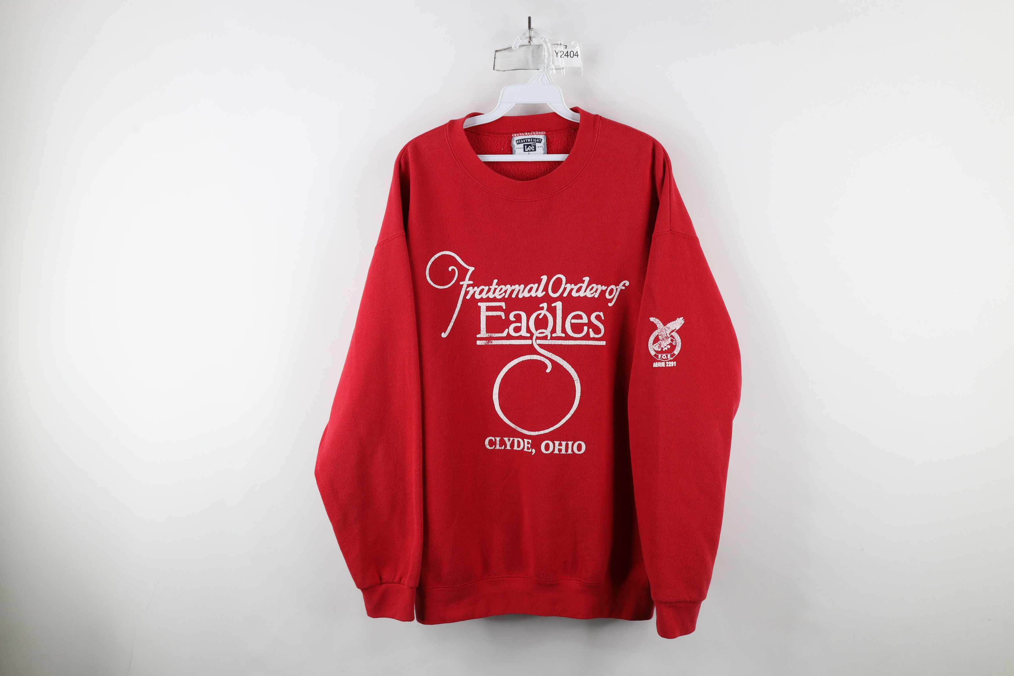 Vintage Vintage 90s Fraternal of Eagles Clyde Ohio Sweatshirt USA Size US L / EU 52-54 / 3 - 1 Thumbnail