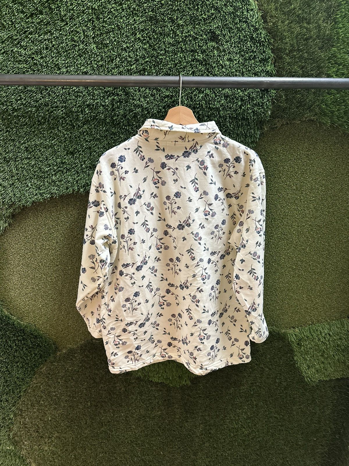 Vintage Vintage Floral 1/4 Zip-up Sweatshirt Medium Size M / US 6-8 / IT 42-44 - 2 Thumbnail