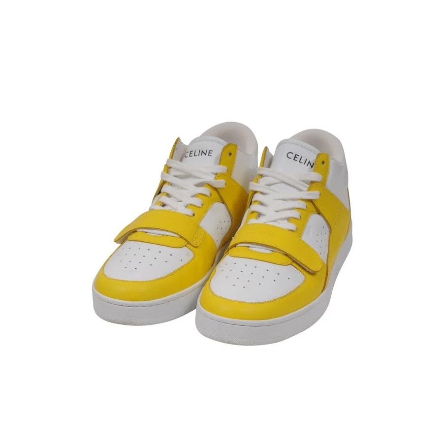 Celine o1bcso1str0724 CT-01 "Z" Trainer High Sneaker White/Yellow Size US 9 / EU 42 - 4 Thumbnail