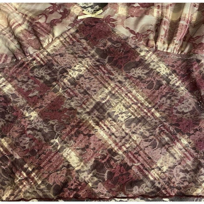 Other Sweet Lilac Mesh Lace Floral Top Y2K Romantic Grunge L Size L / US 10 / IT 46 - 3 Thumbnail