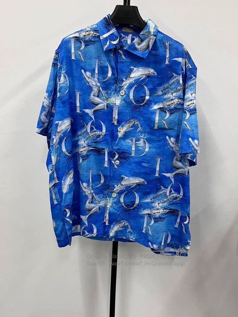 Dior Dior Metal dolphin mermaid letter print single-breasted sh Size US XXS / EU 40 - 1 Thumbnail