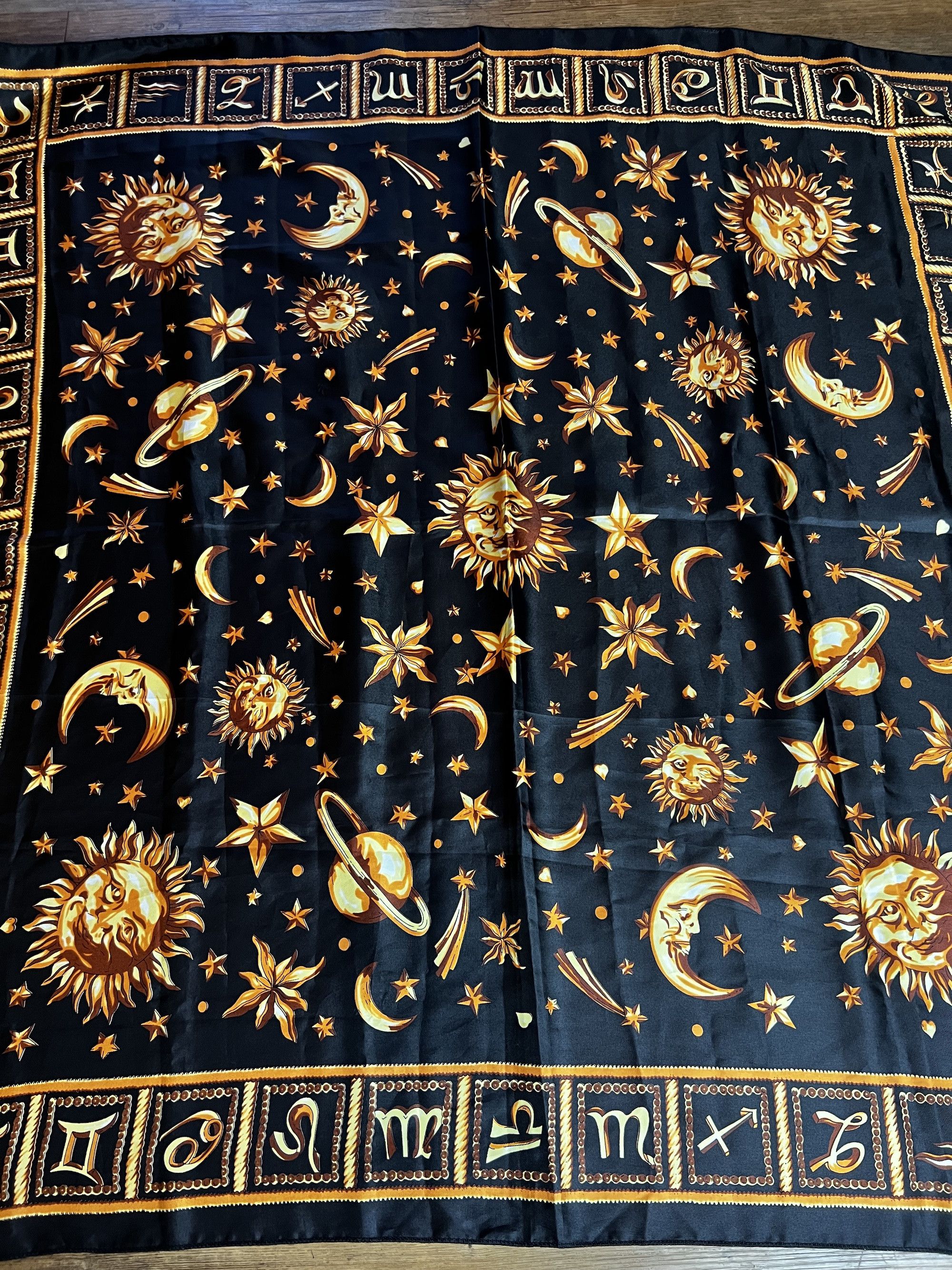Versace Vintage 1980's-1990's Gianni Versace Zodiac Silk Scarf Size ONE SIZE - 5 Thumbnail